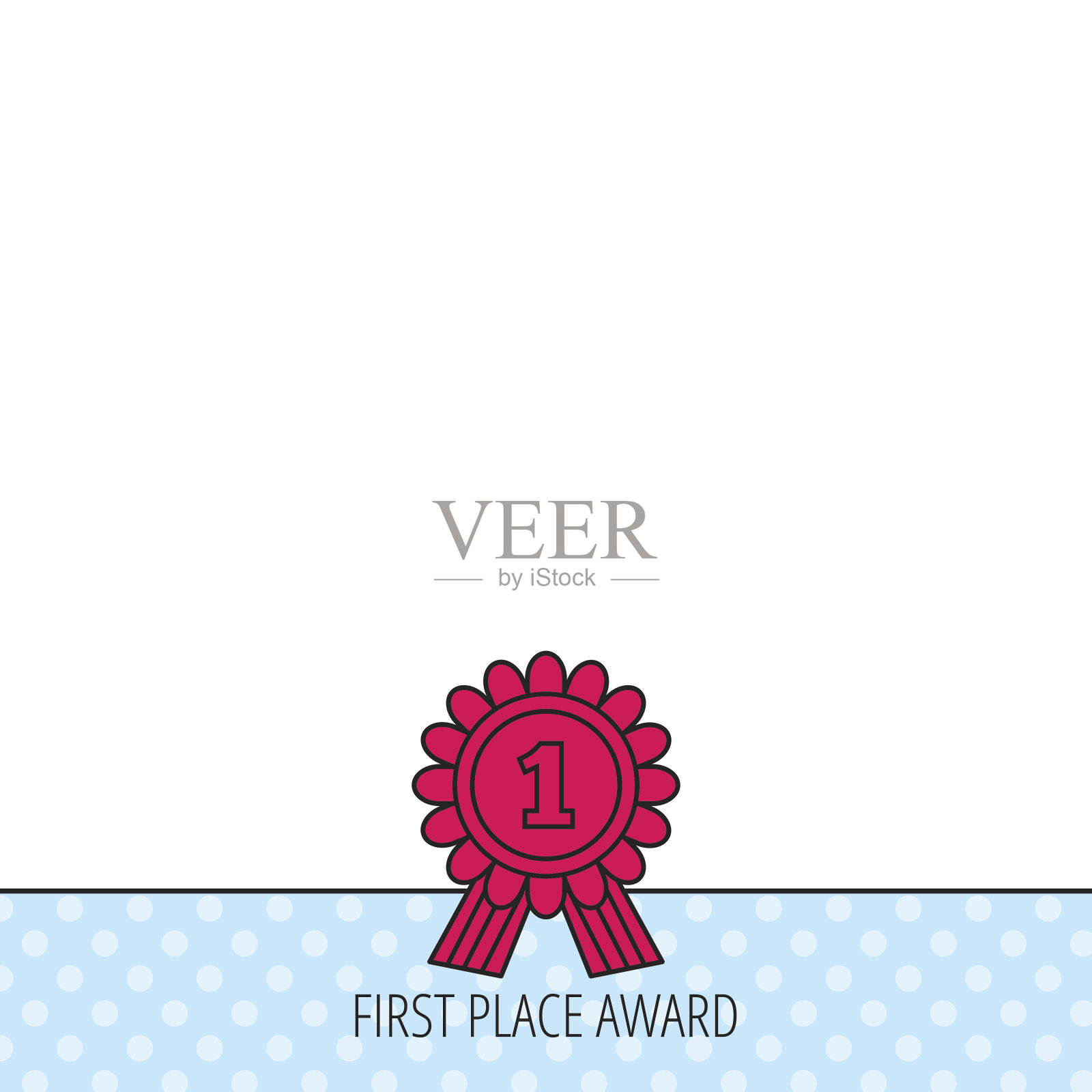 金牌奖图标。最初的迹象。插画图片素材