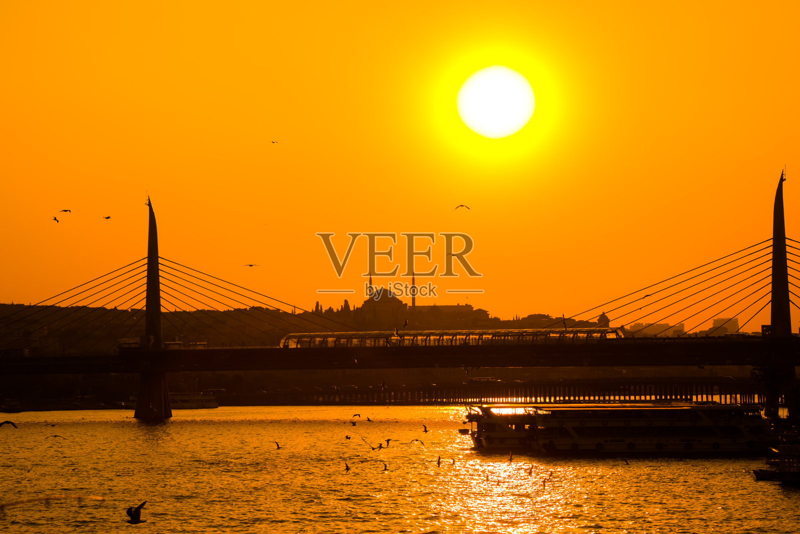 日落和清真寺照片摄影图片