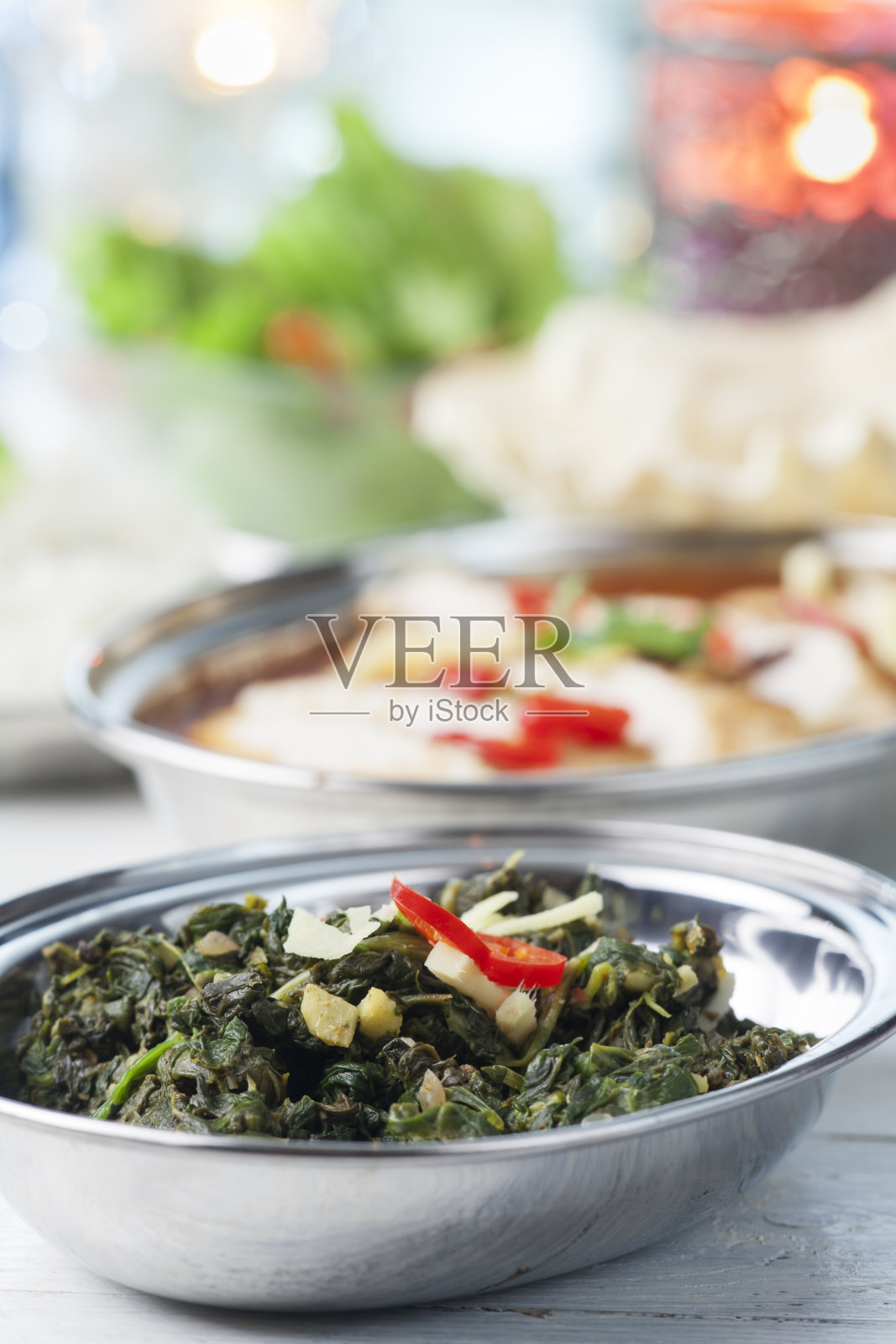 印度咖喱菠菜照片摄影图片