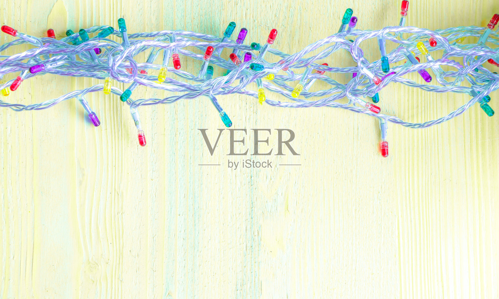 五彩缤纷的圣诞灯照片摄影图片