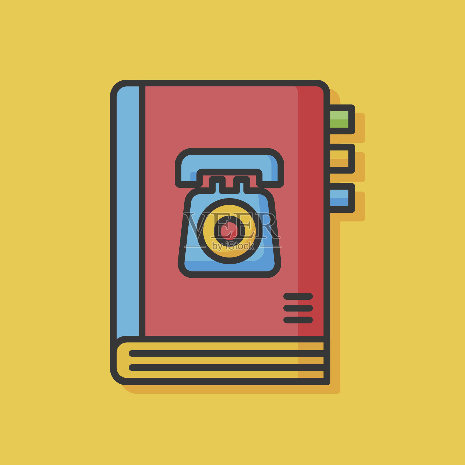 联系电话本图标插画图片素材