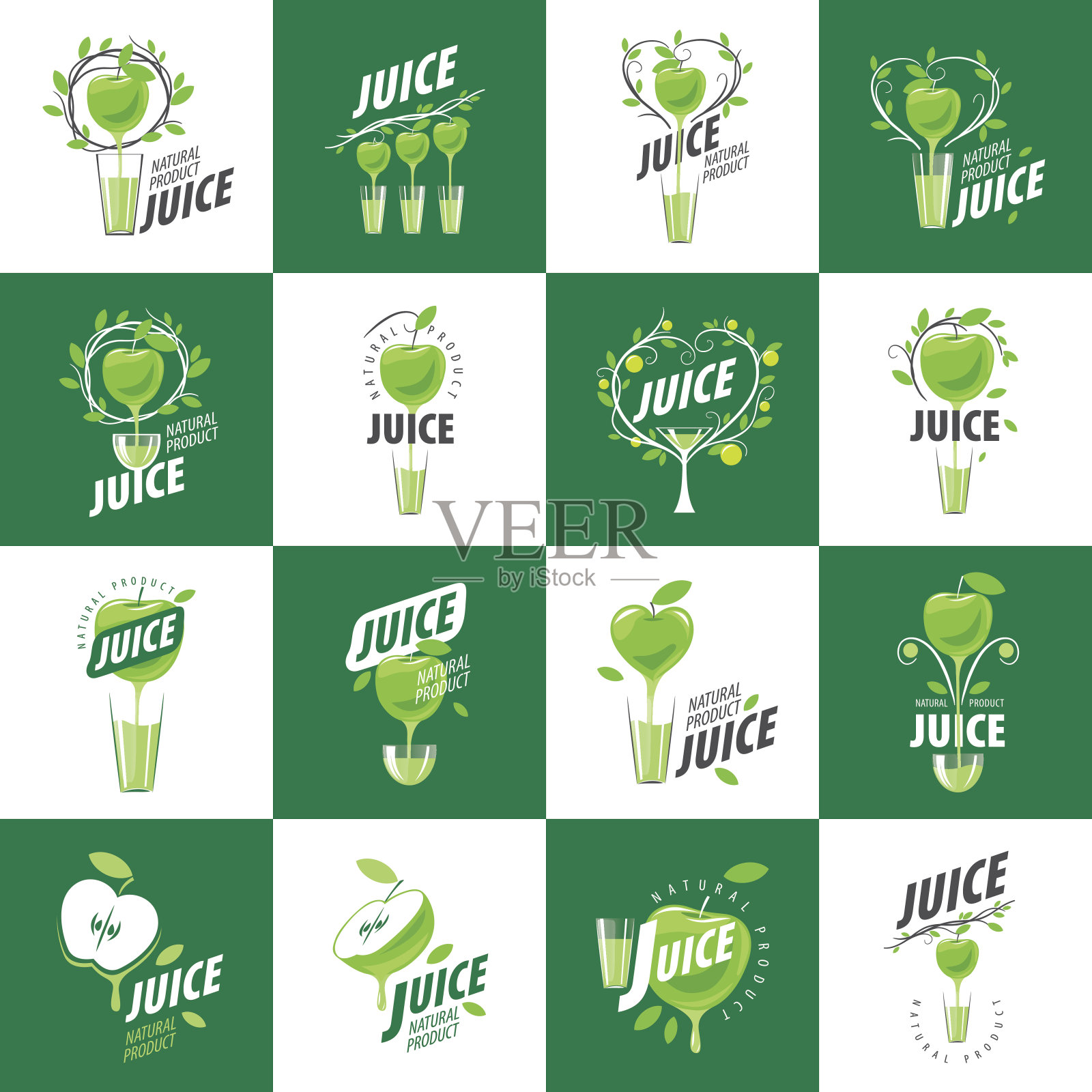 鲜榨果汁的象征插画图片素材