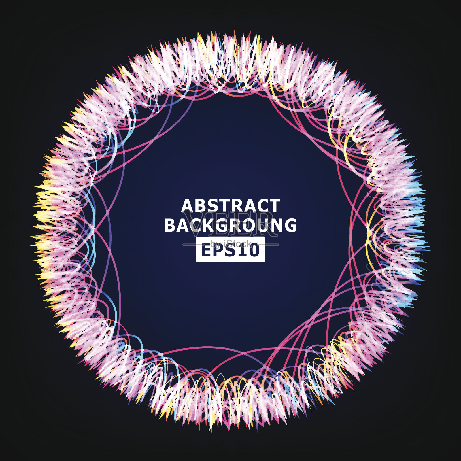 彩色的线条。抽象几何Flash矢量背景插画图片素材