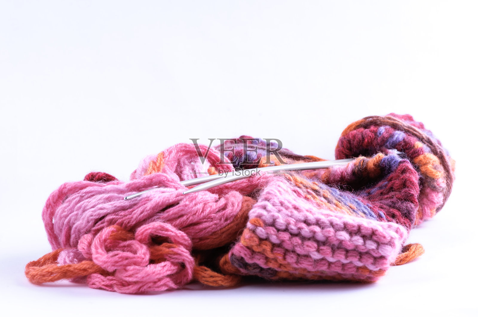 彩色羊毛编织回来的焦点照片摄影图片