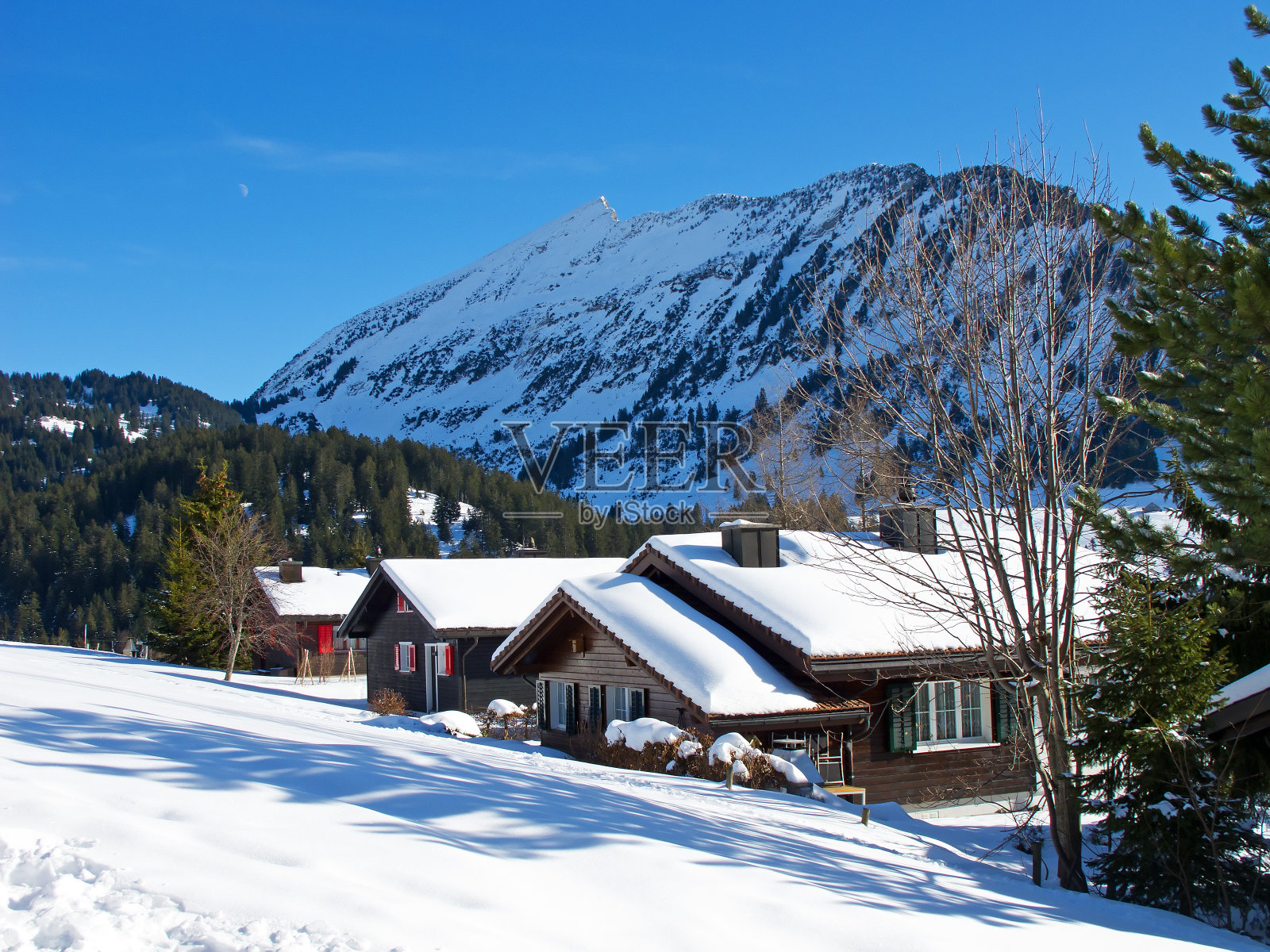 寒假的房子照片摄影图片