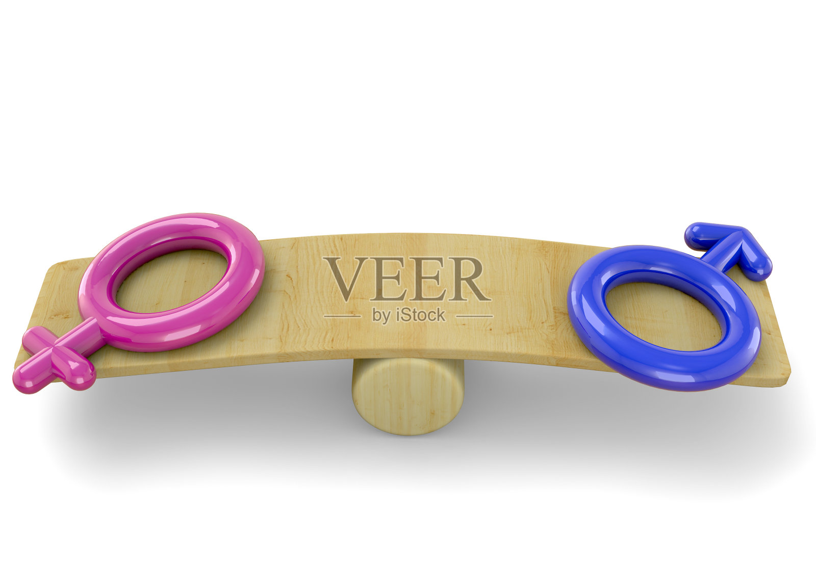 男女平等概念 - 3D照片摄影图片