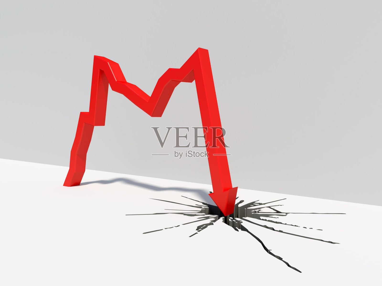 红色箭头向下照片摄影图片