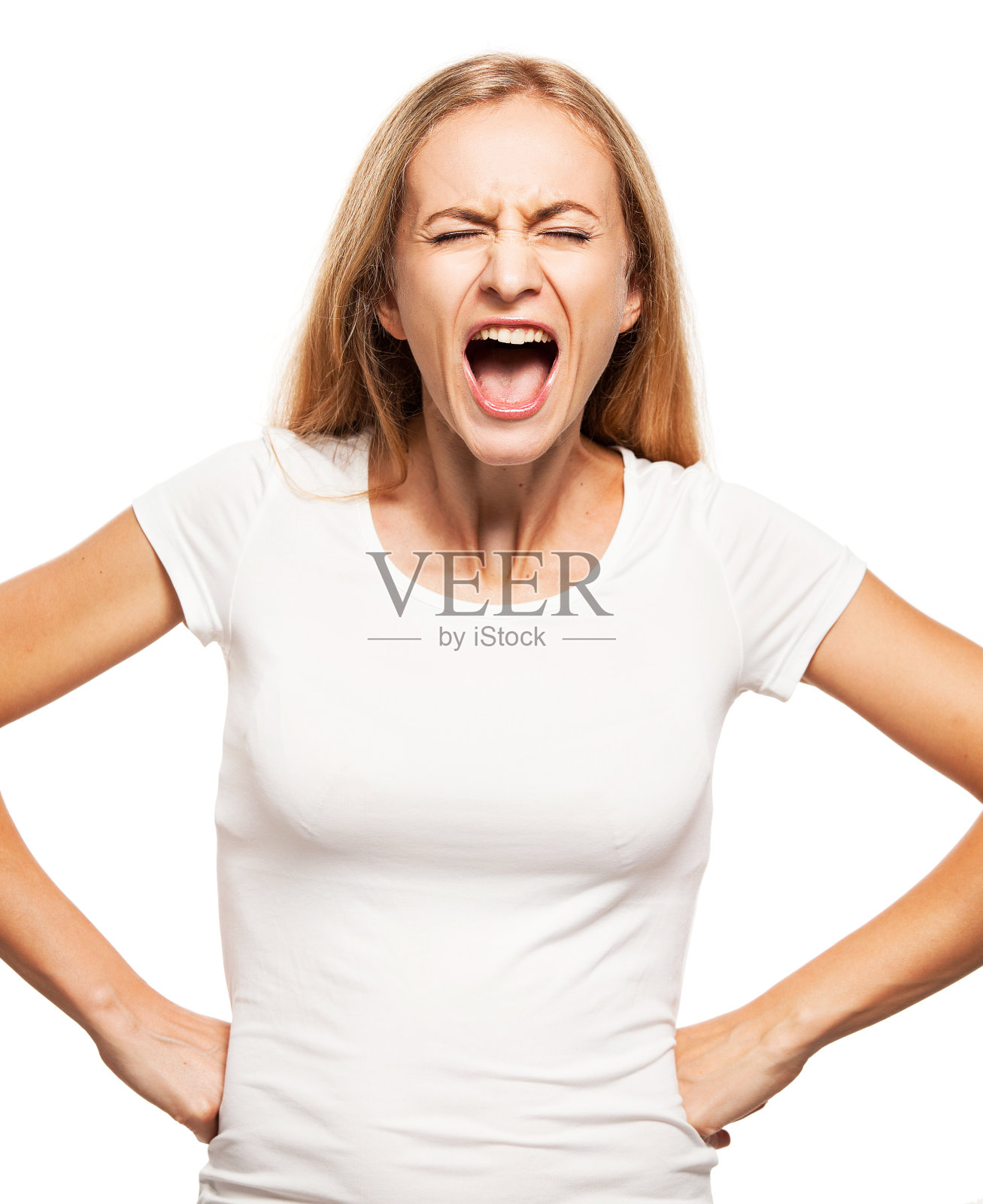 尖叫的女人照片摄影图片