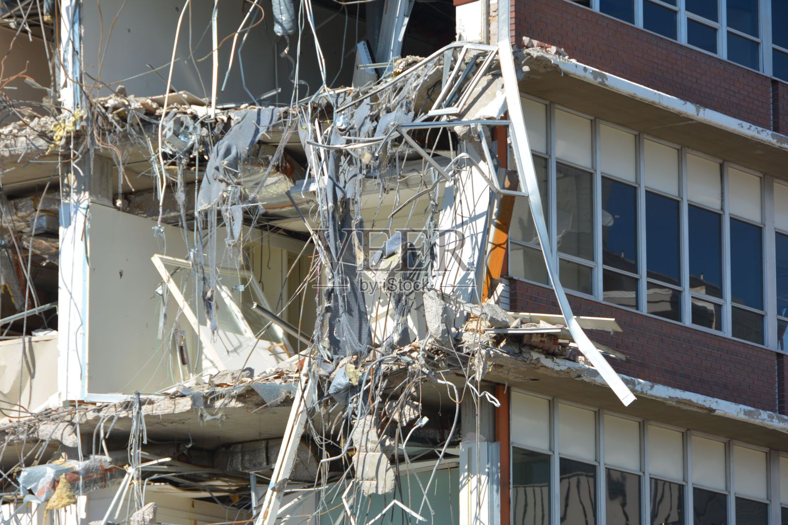 建筑物的破坏照片摄影图片