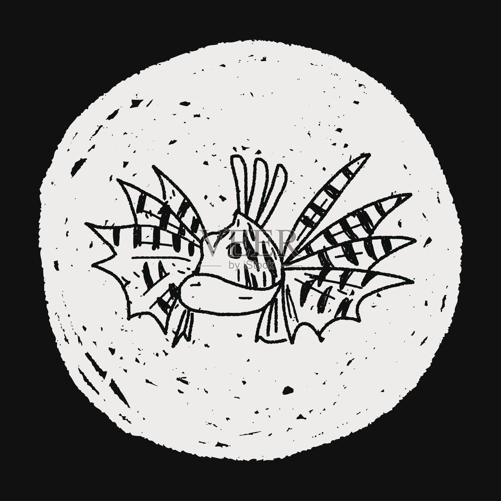 热带鱼涂鸦插画图片素材