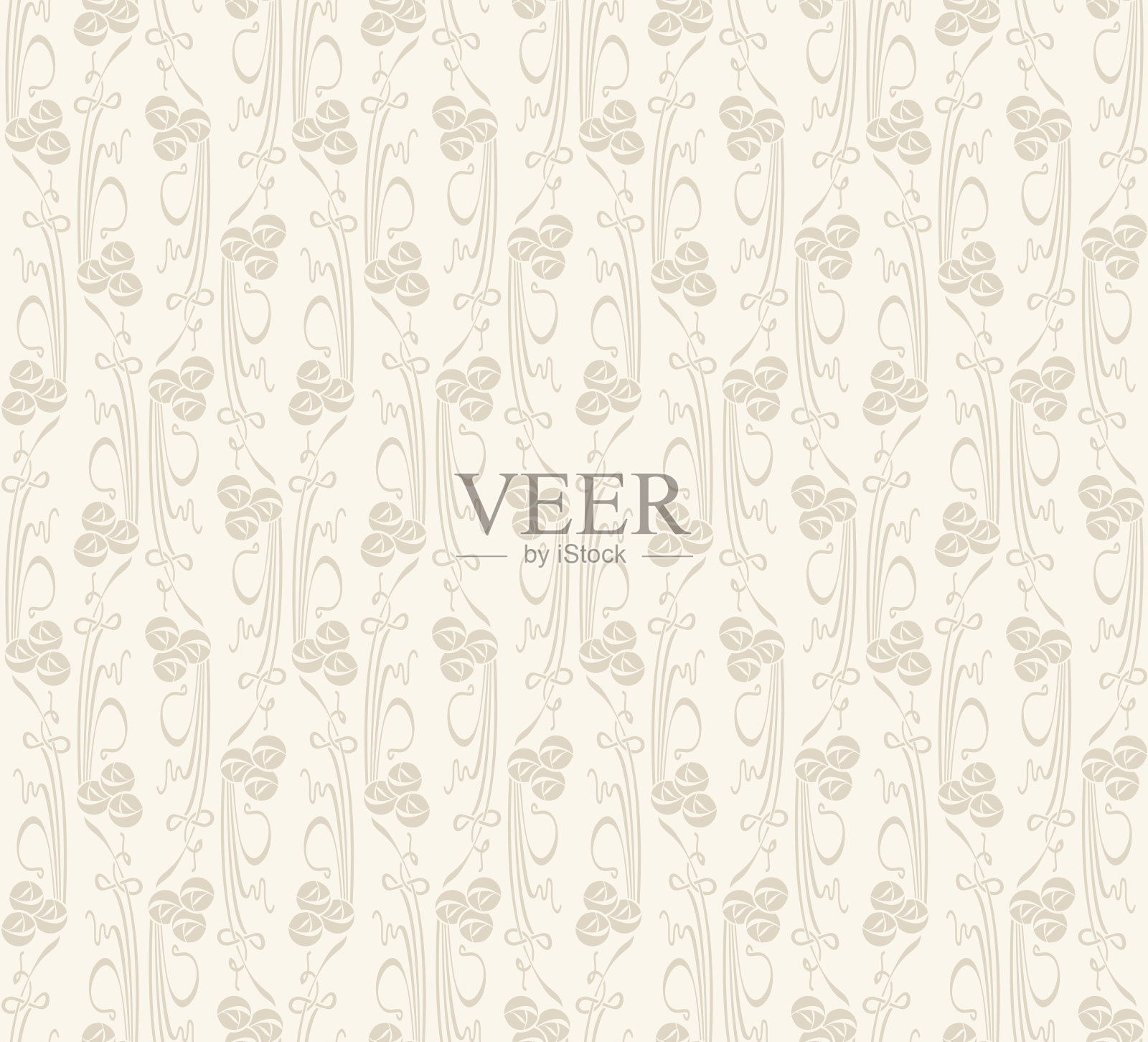 Vector花卉复古乡村无缝模式插画图片素材