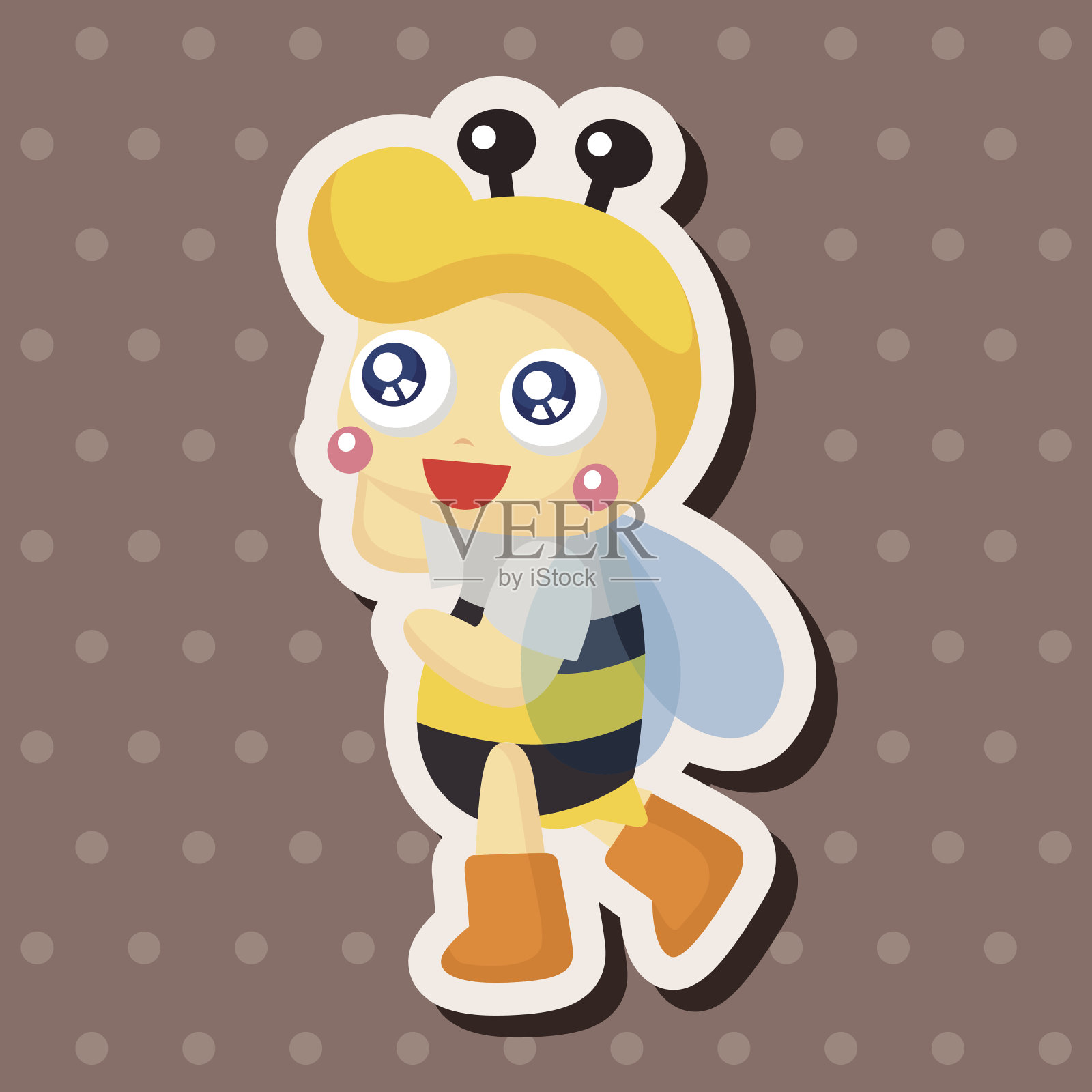 蜜蜂卡通主题元素插画图片素材