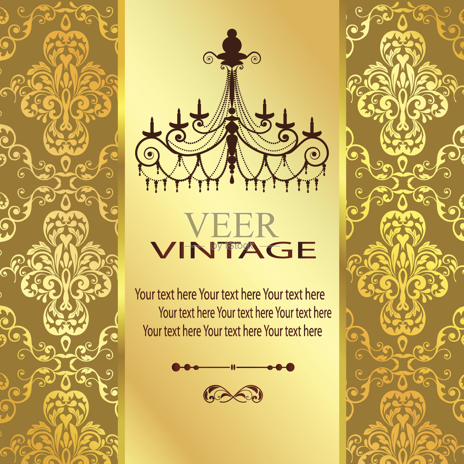 黄金背景vector4插画图片素材