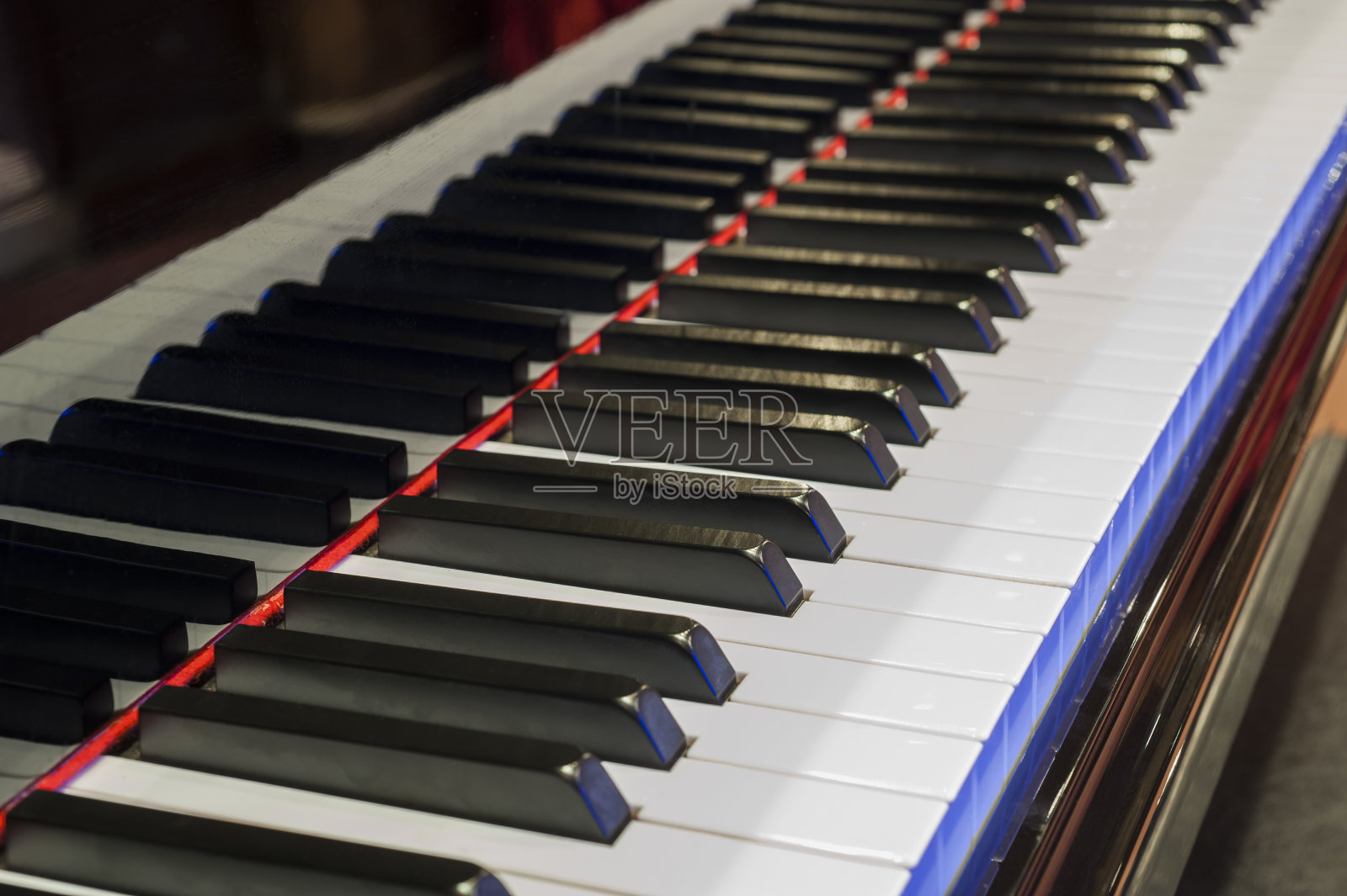 钢琴键盘的特写照片摄影图片