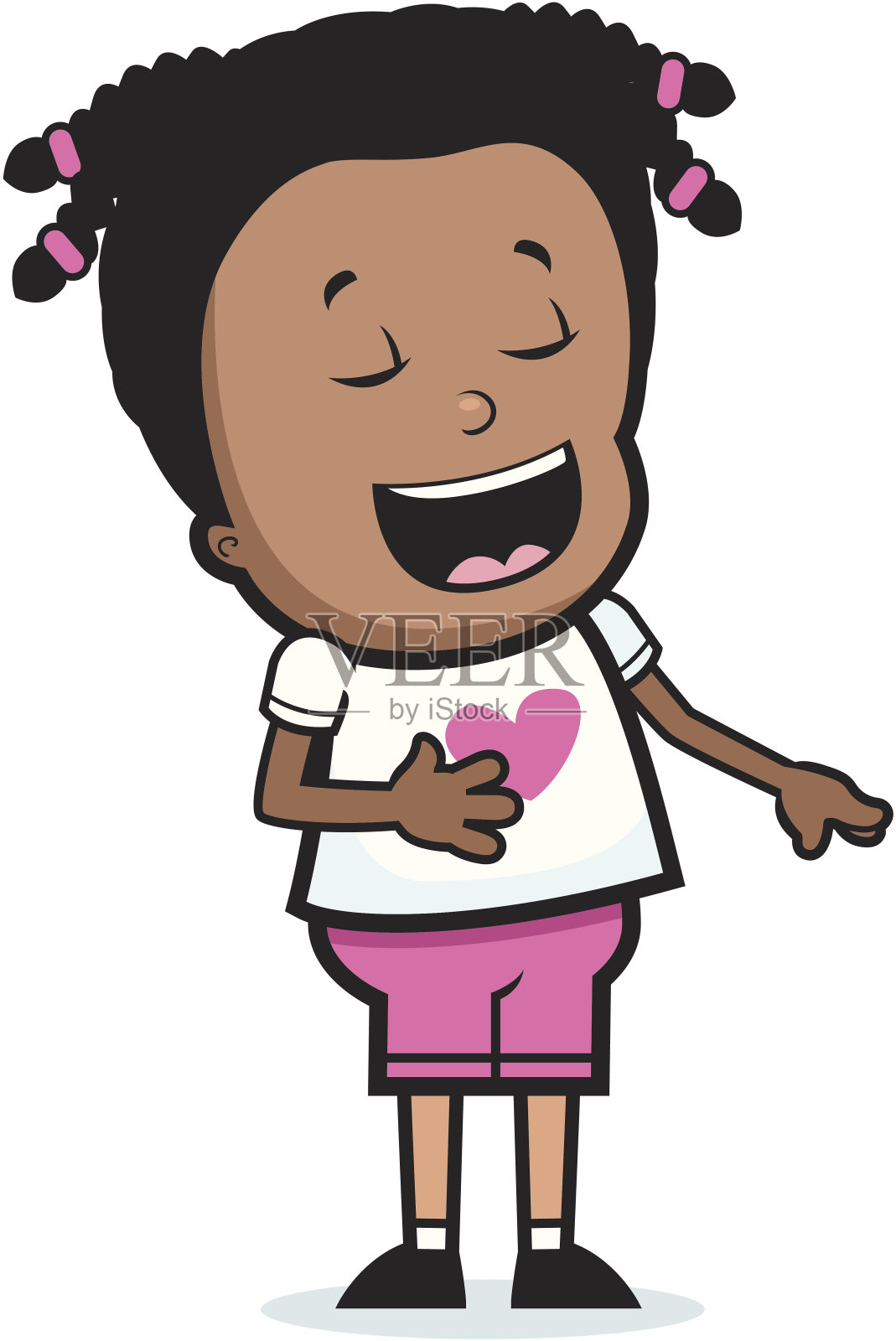 女孩笑了设计元素图片