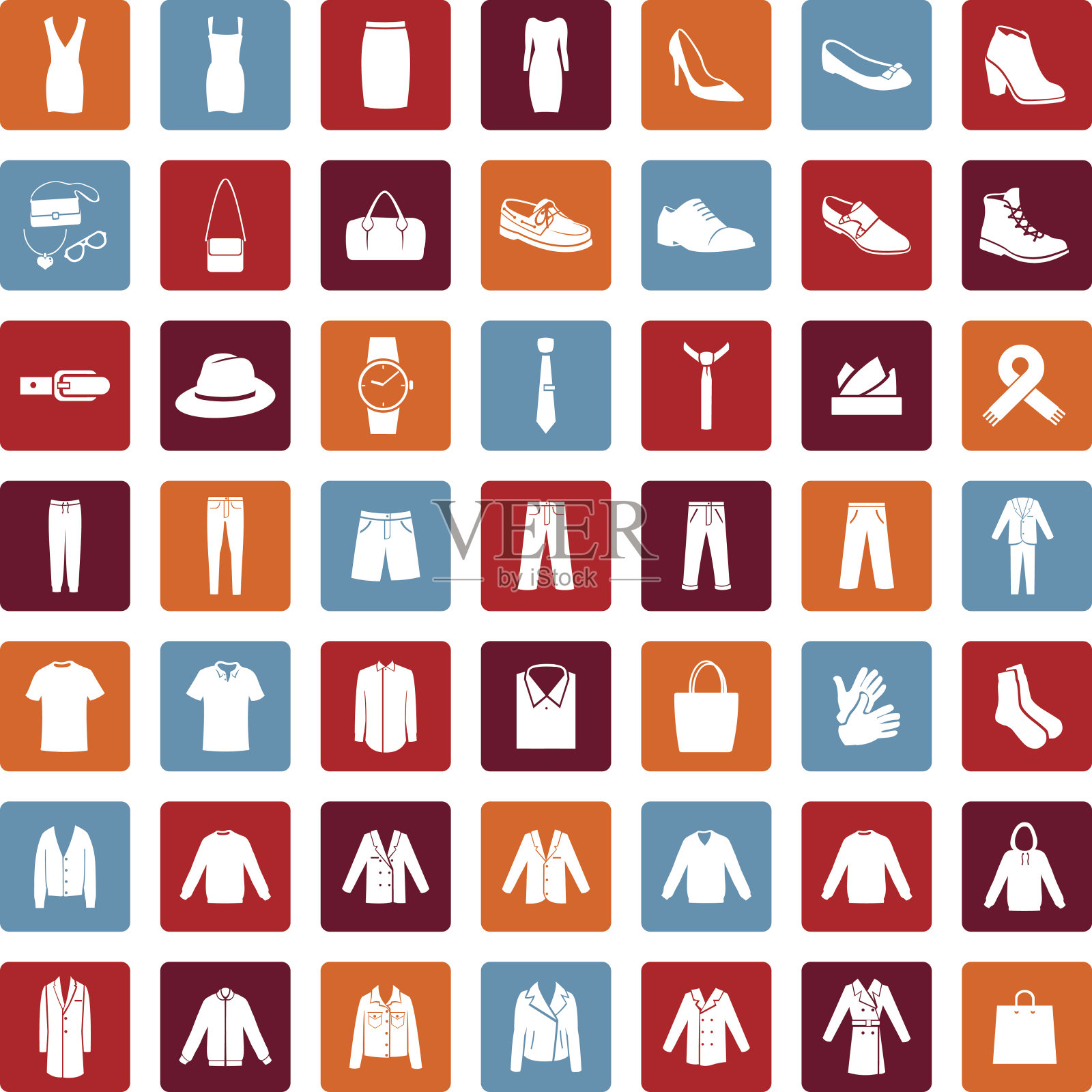向量集49衣服图标图标素材