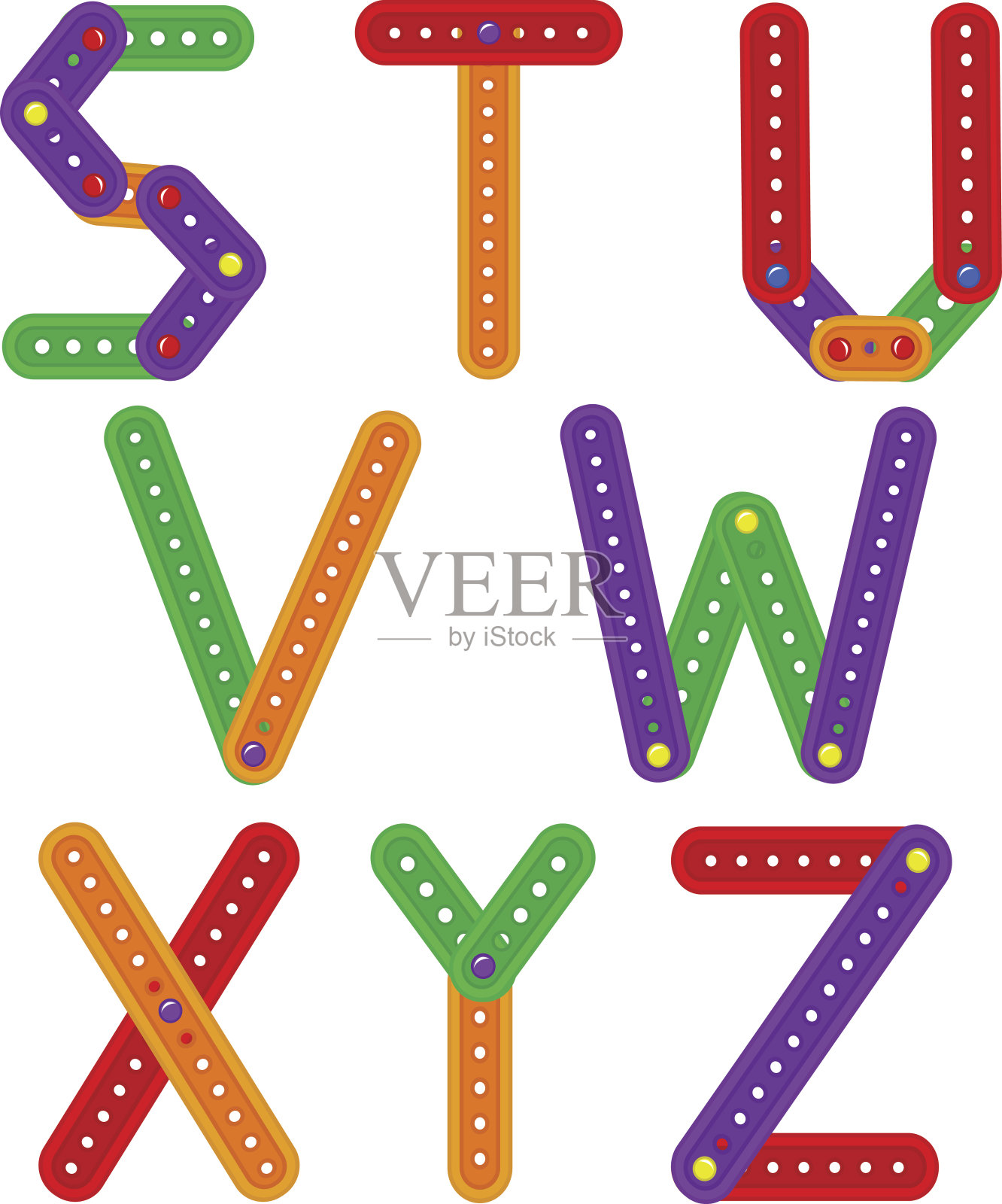 从S到Z的字母表插画图片素材