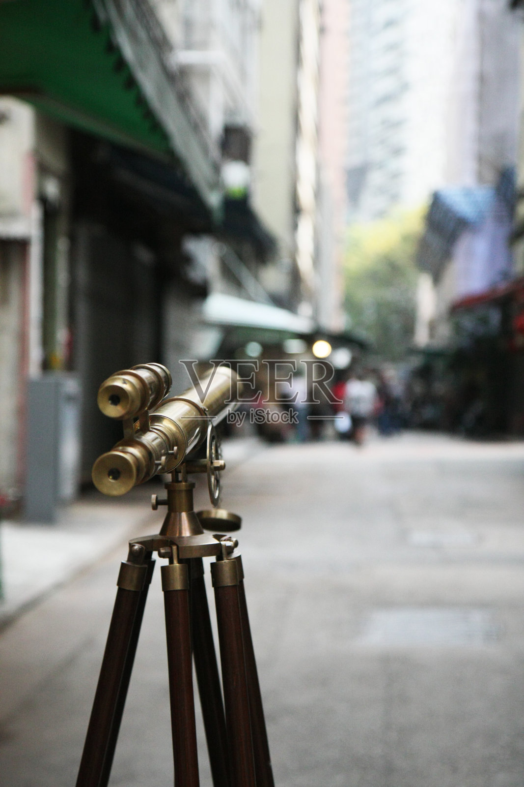 街上的望远镜照片摄影图片
