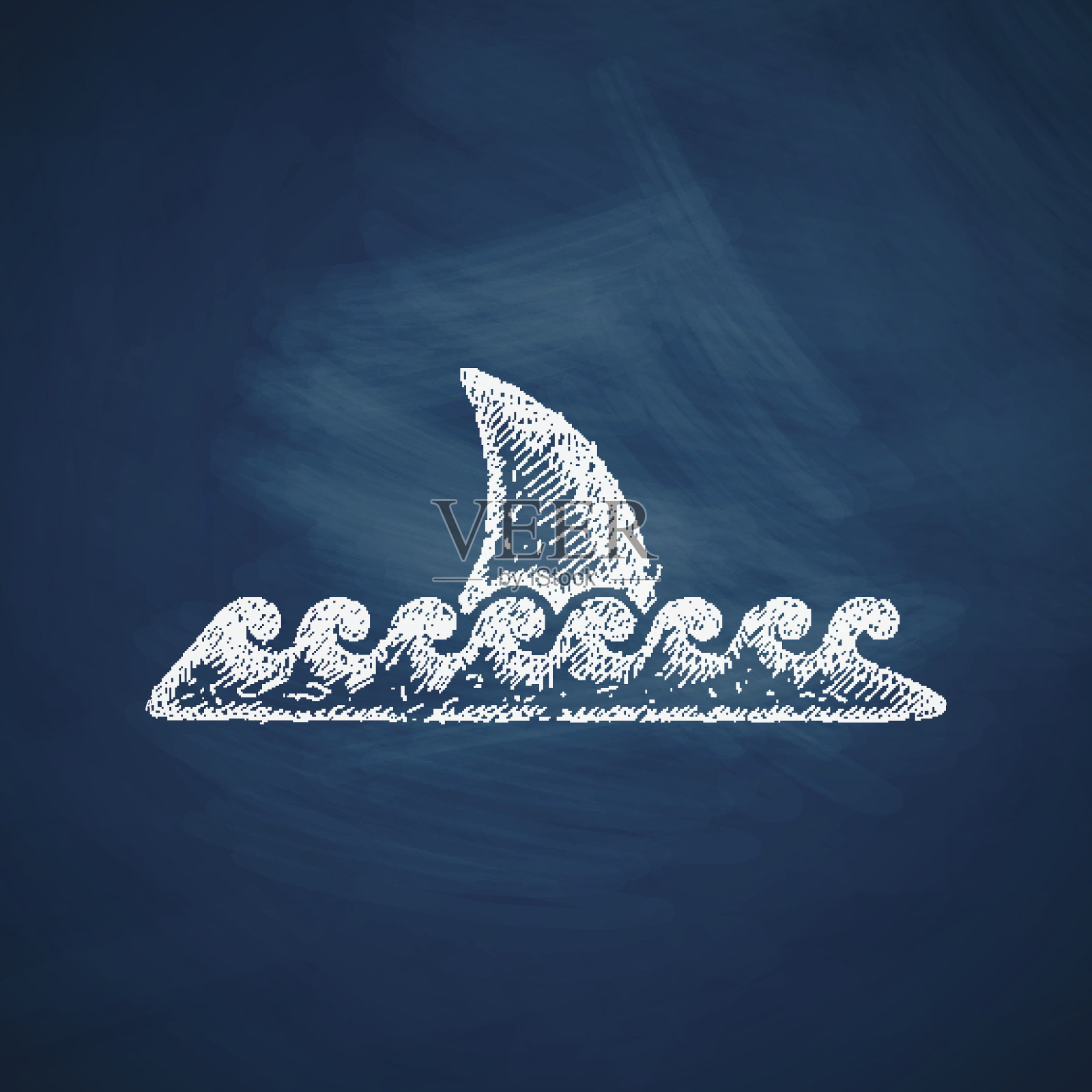 鲨鱼图标插画图片素材