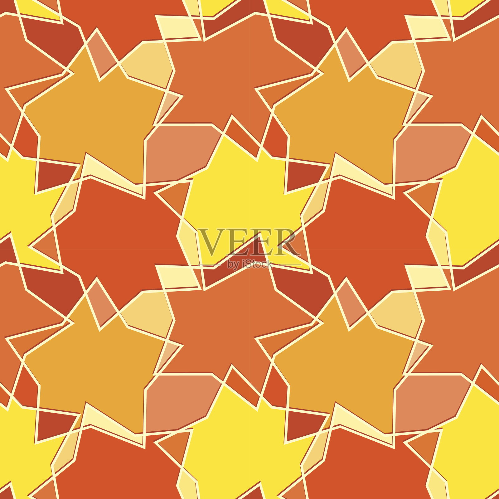 黄色无缝背景星。设计你的包装，纸张，插画图片素材