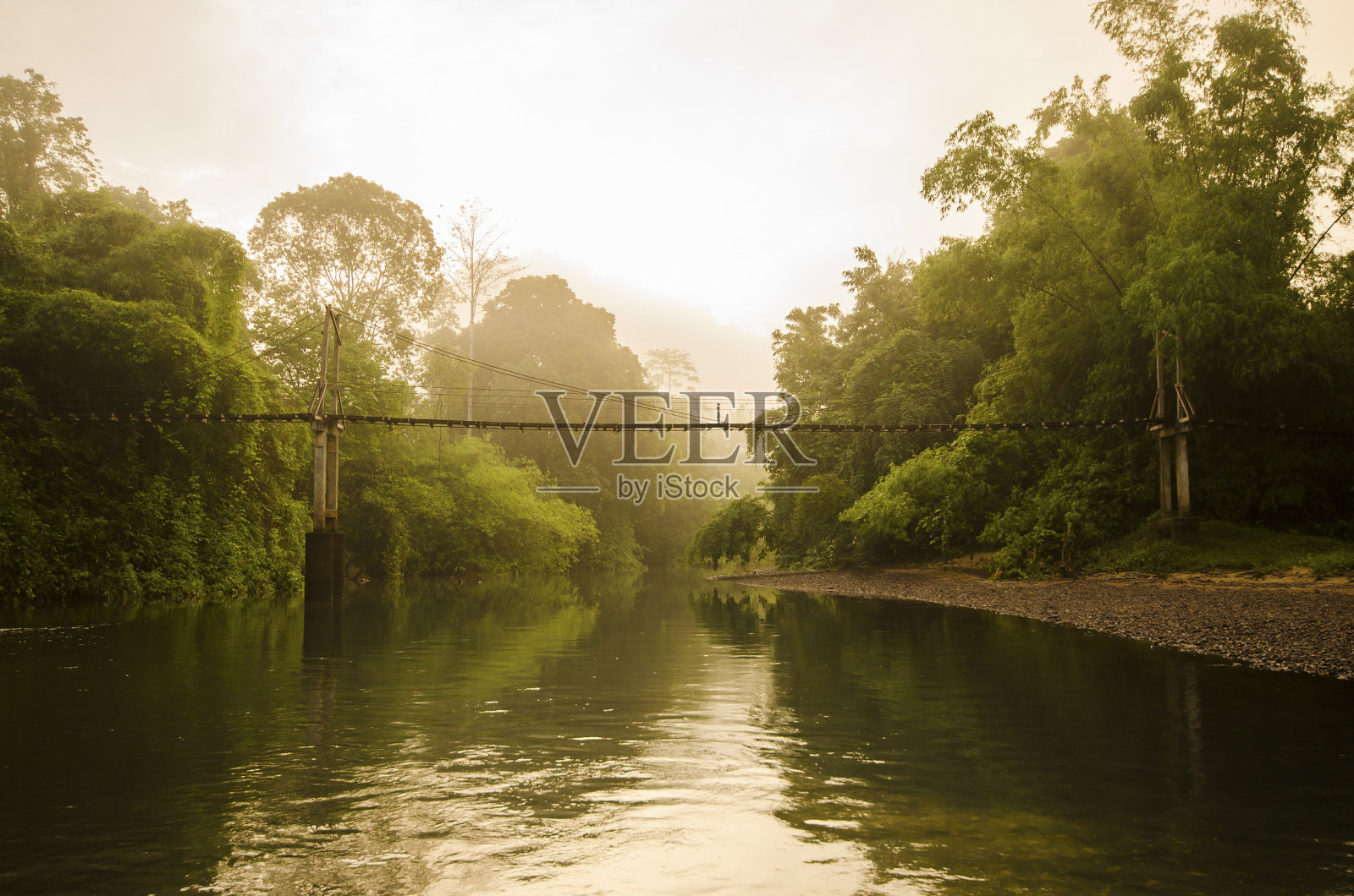 马来西亚一条河的风景照片摄影图片