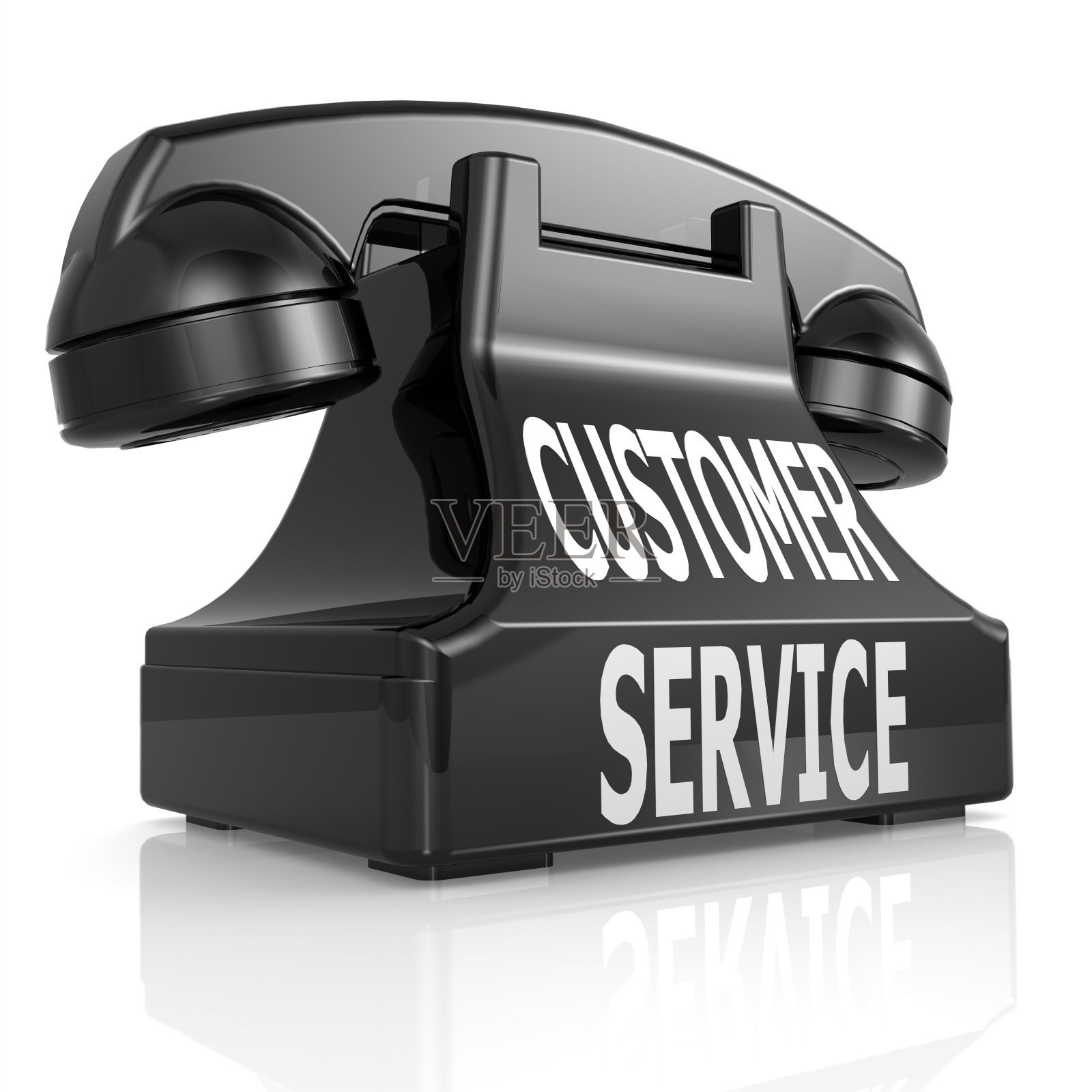 黑色客服电话照片摄影图片