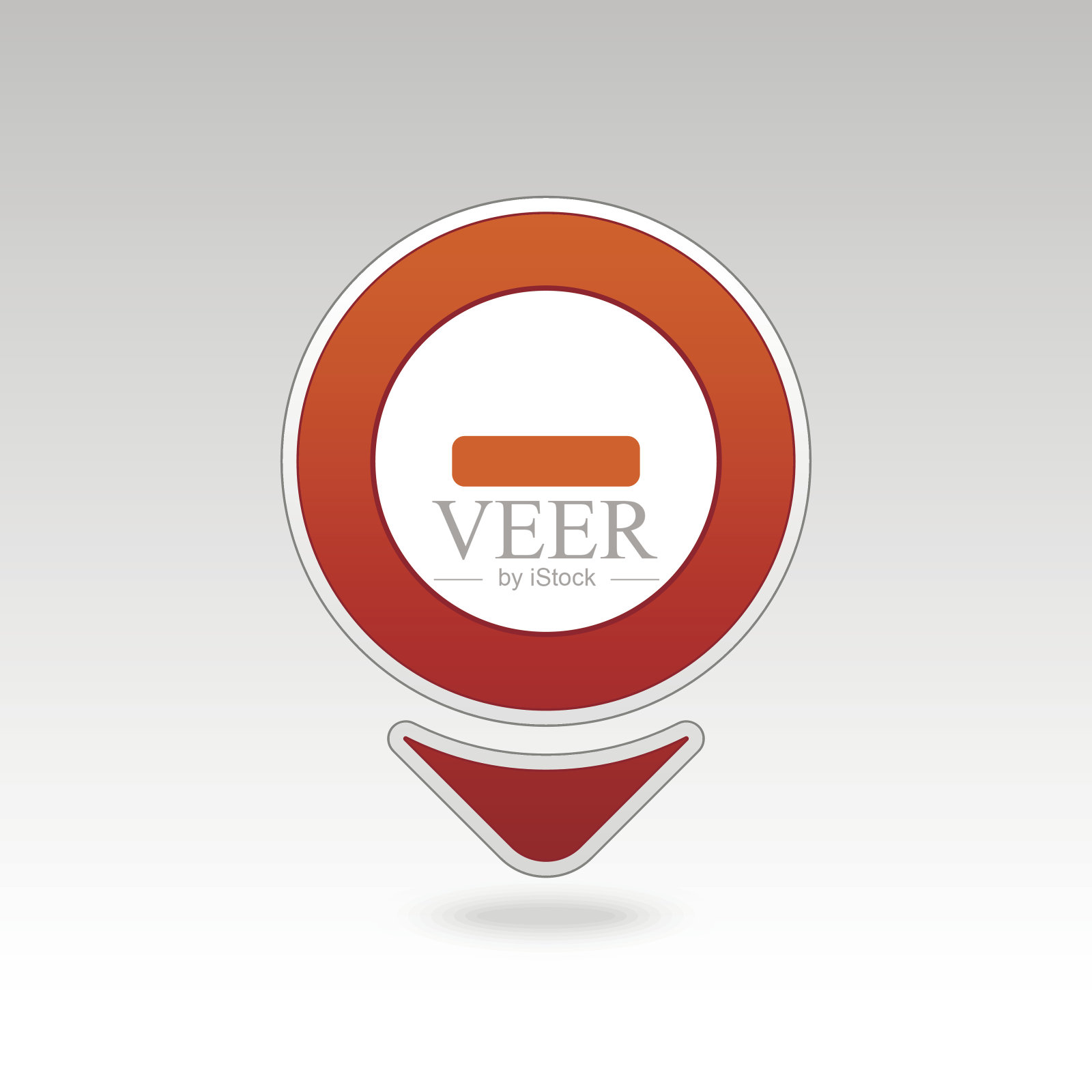 减去引脚地图图标。指针,地图标记。图标素材