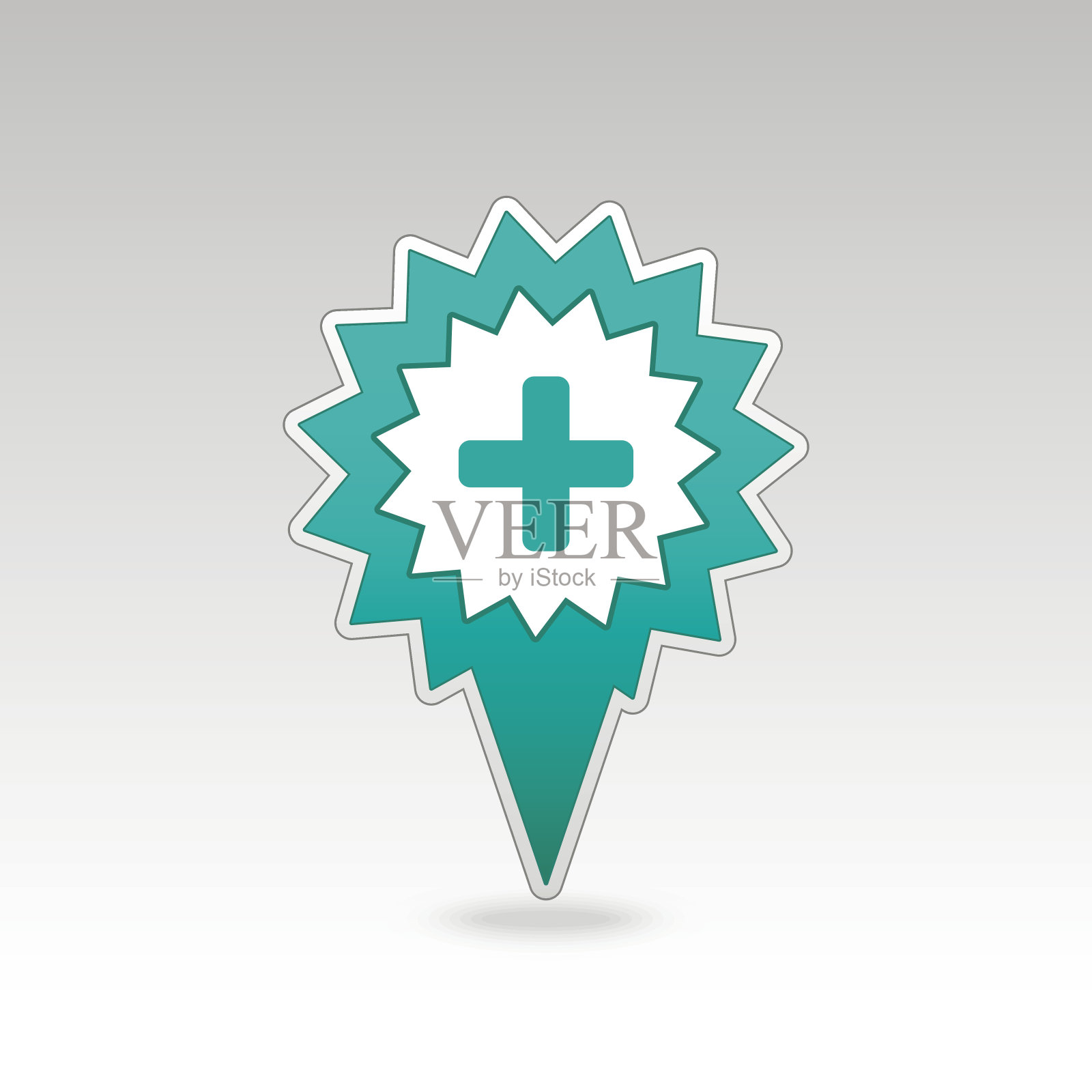 另外，医院，药房，诊所pin地图图标。插画图片素材