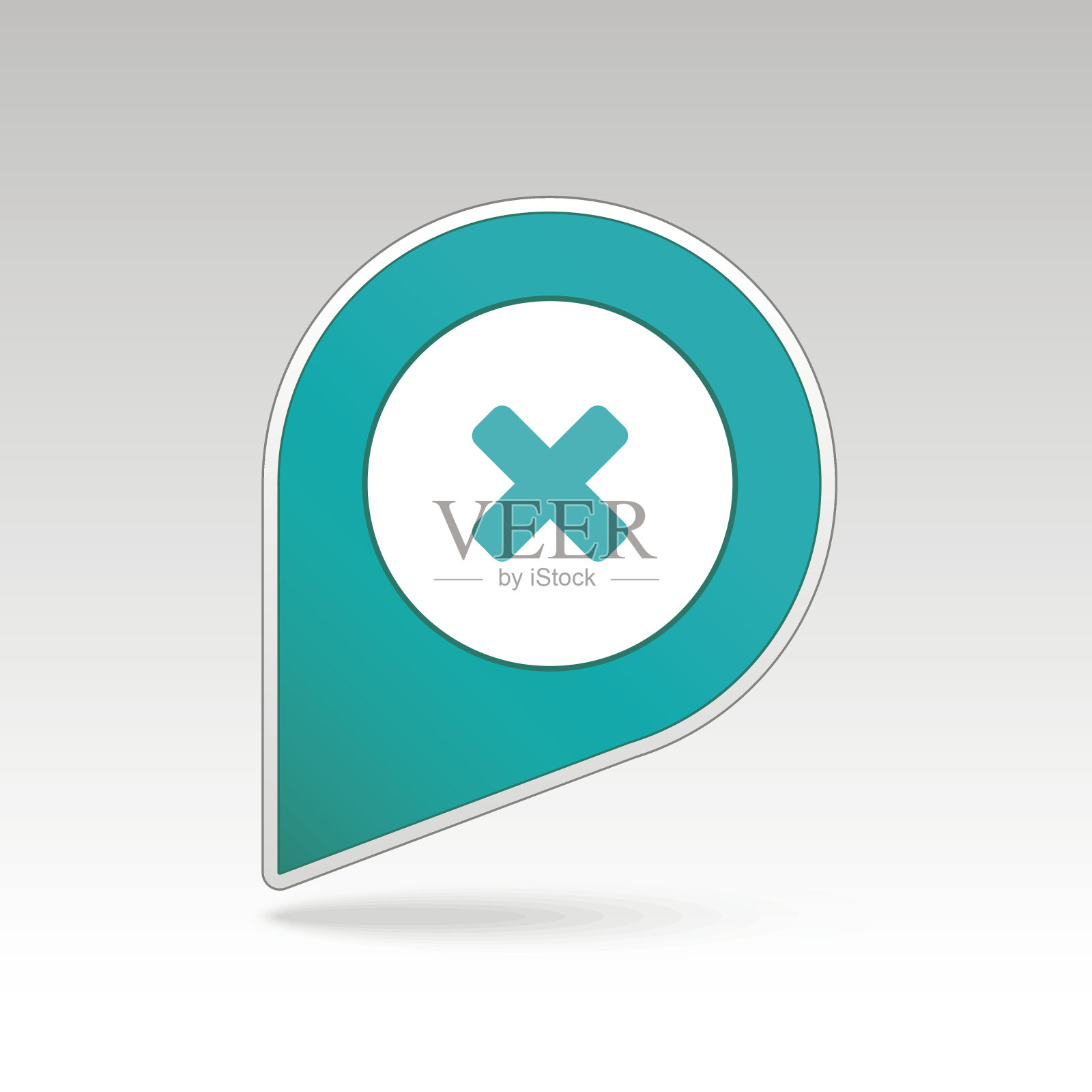 删除引脚地图图标。指针,地图标记。设计元素图片