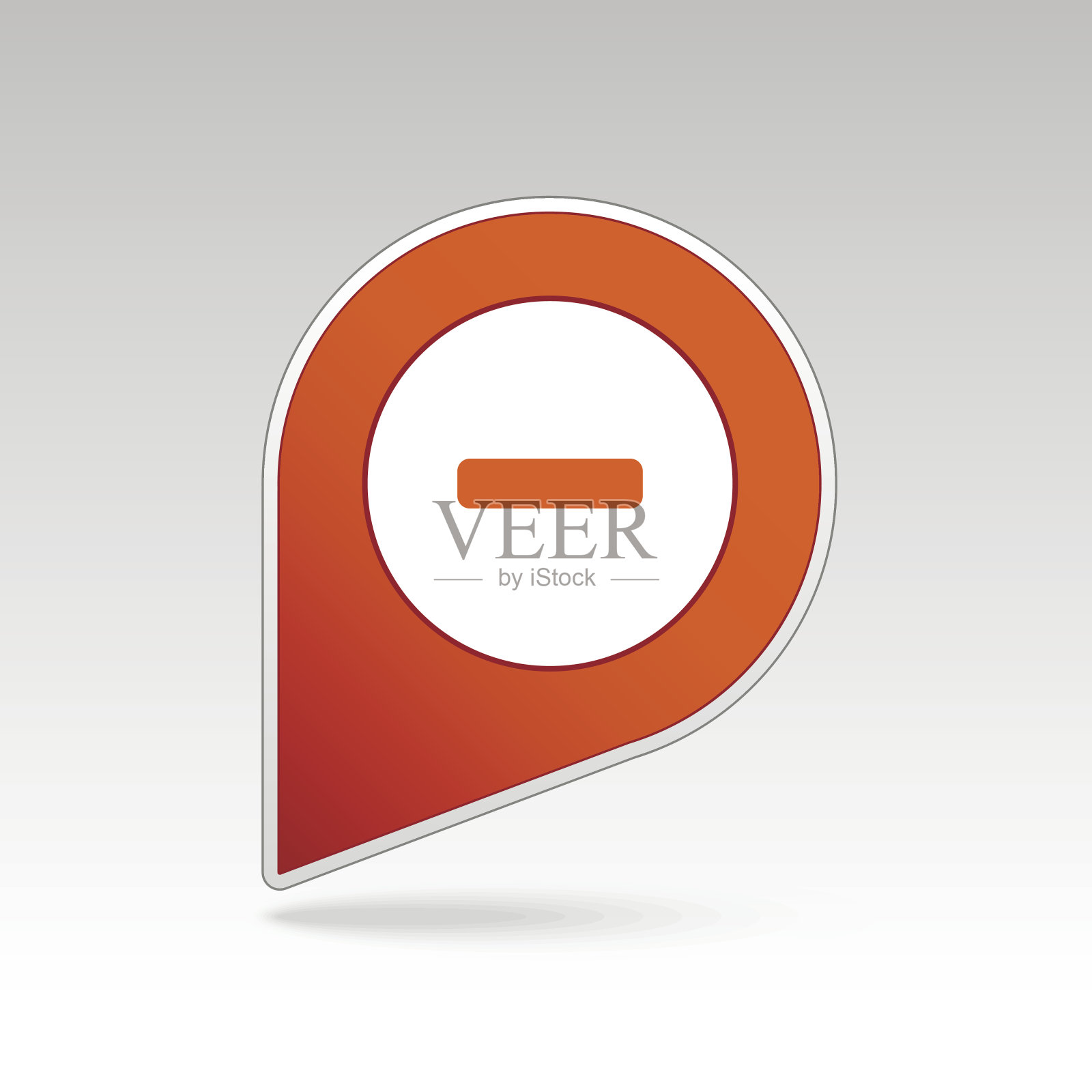 减去引脚地图图标。指针,地图标记。设计元素图片