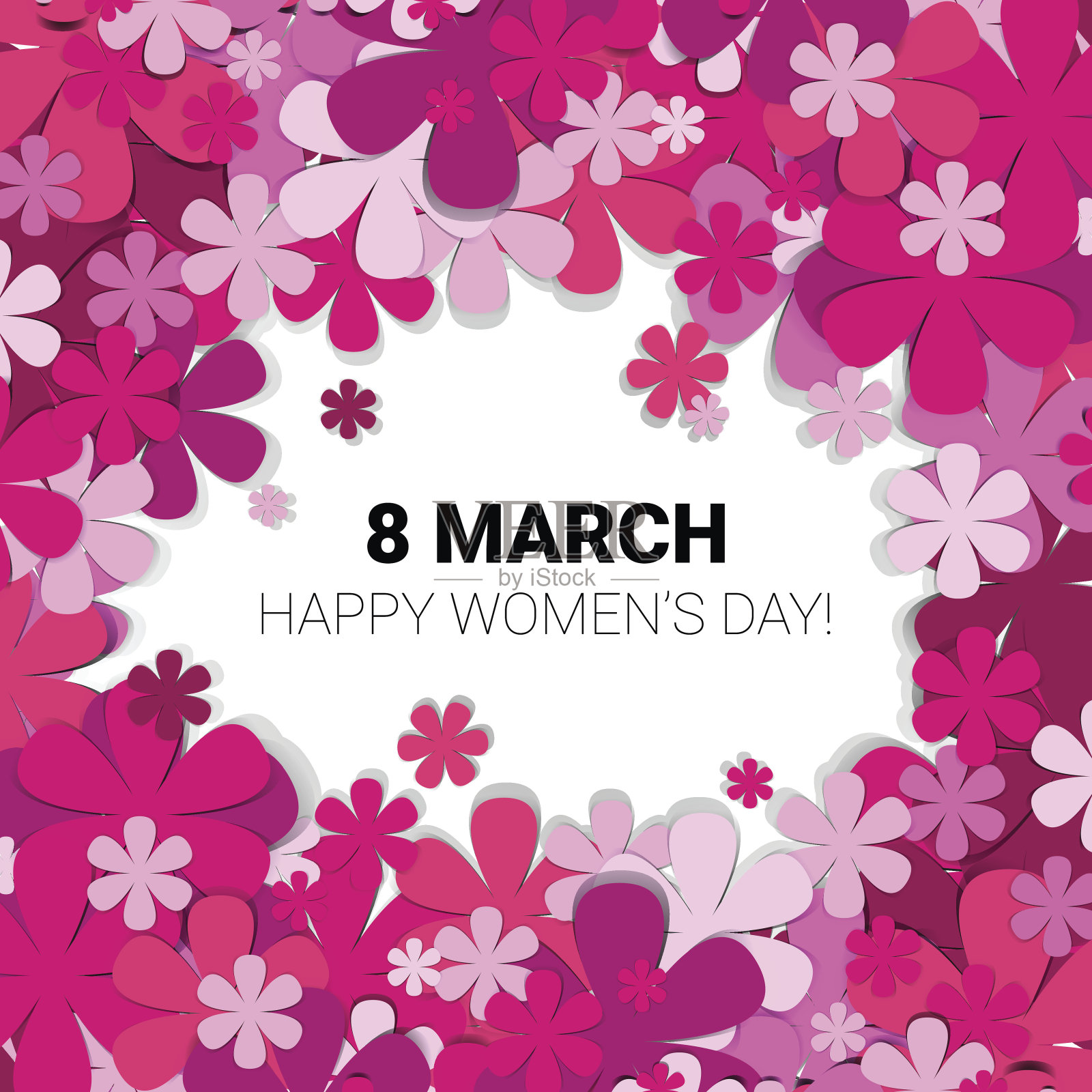 3月8日国际妇女节贺卡插画图片素材