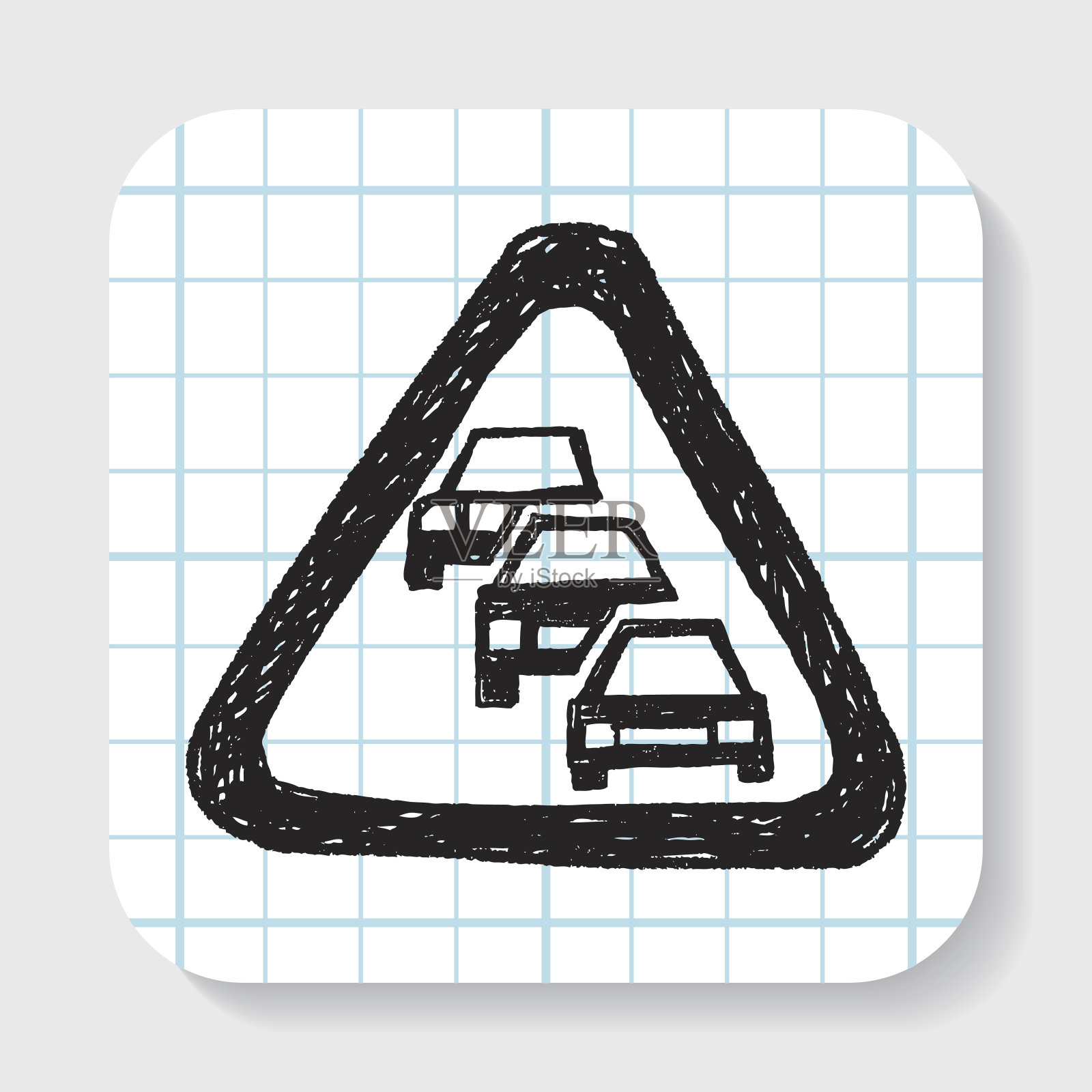 交通堵塞涂鸦设计元素图片