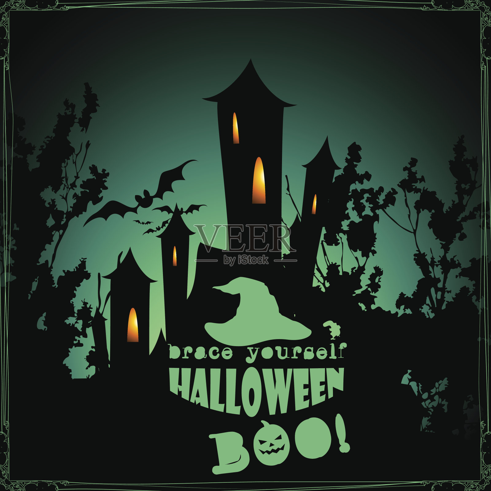 万圣节的背景插画图片素材