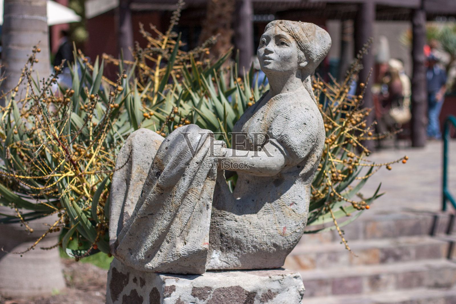 玛雅人的雕塑照片摄影图片