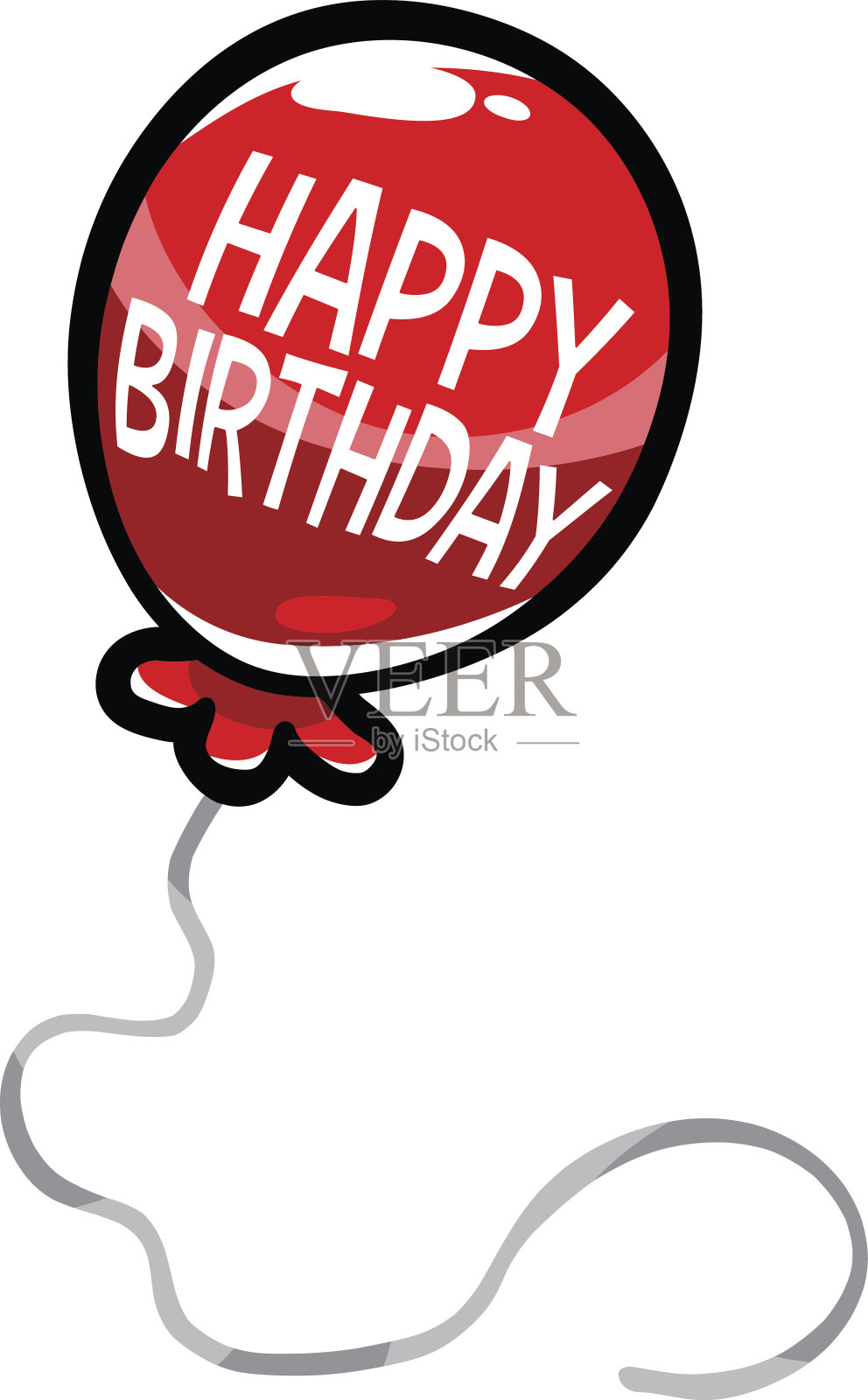 生日快乐气球矢量插画图片素材