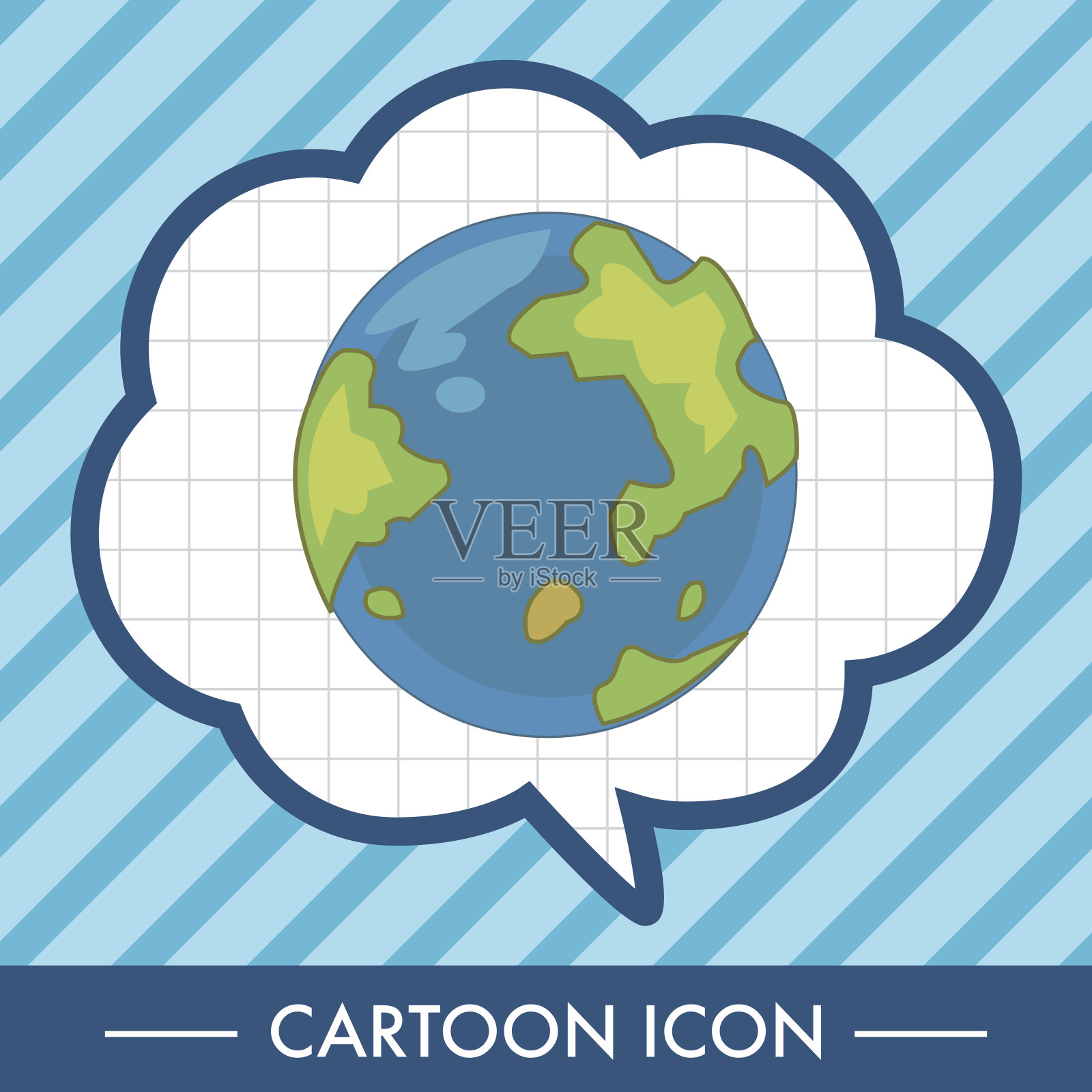 空间地球主题元素向量，eps插画图片素材