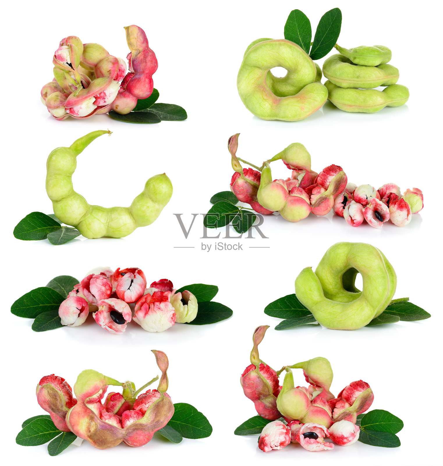 马尼拉罗望子果孤立在白色上照片摄影图片