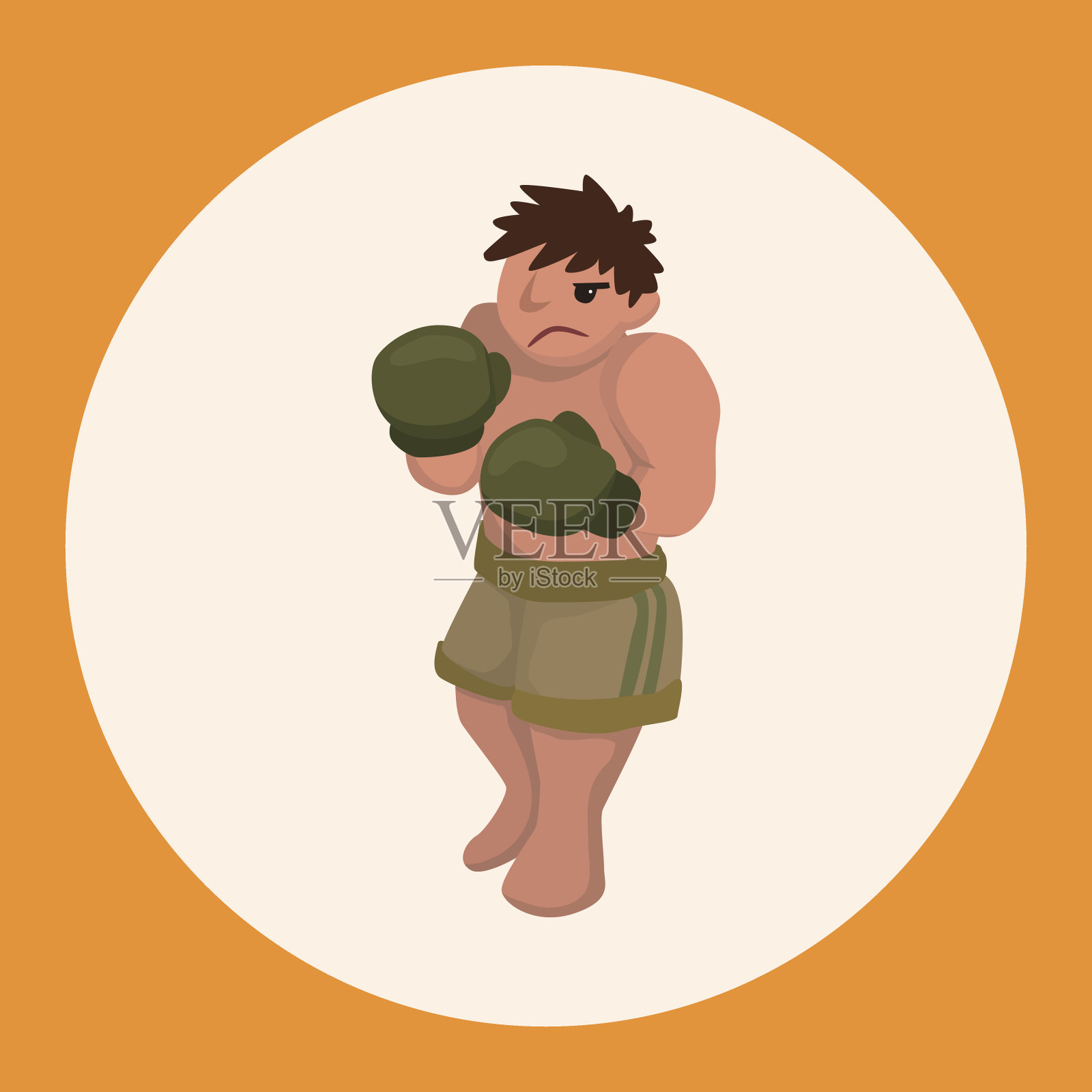 拳击手主题元素设计元素图片