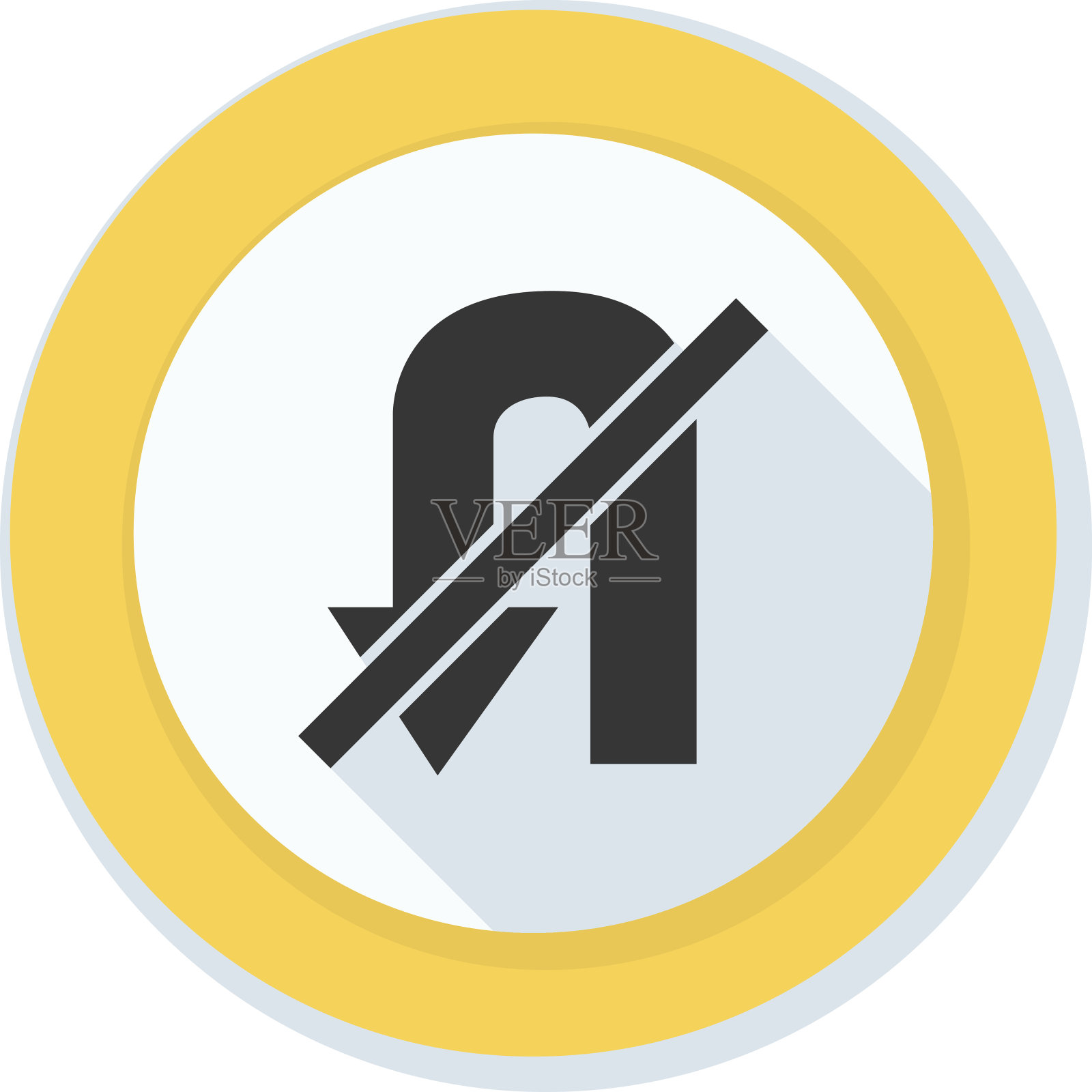 无掉头标志插图设计元素图片