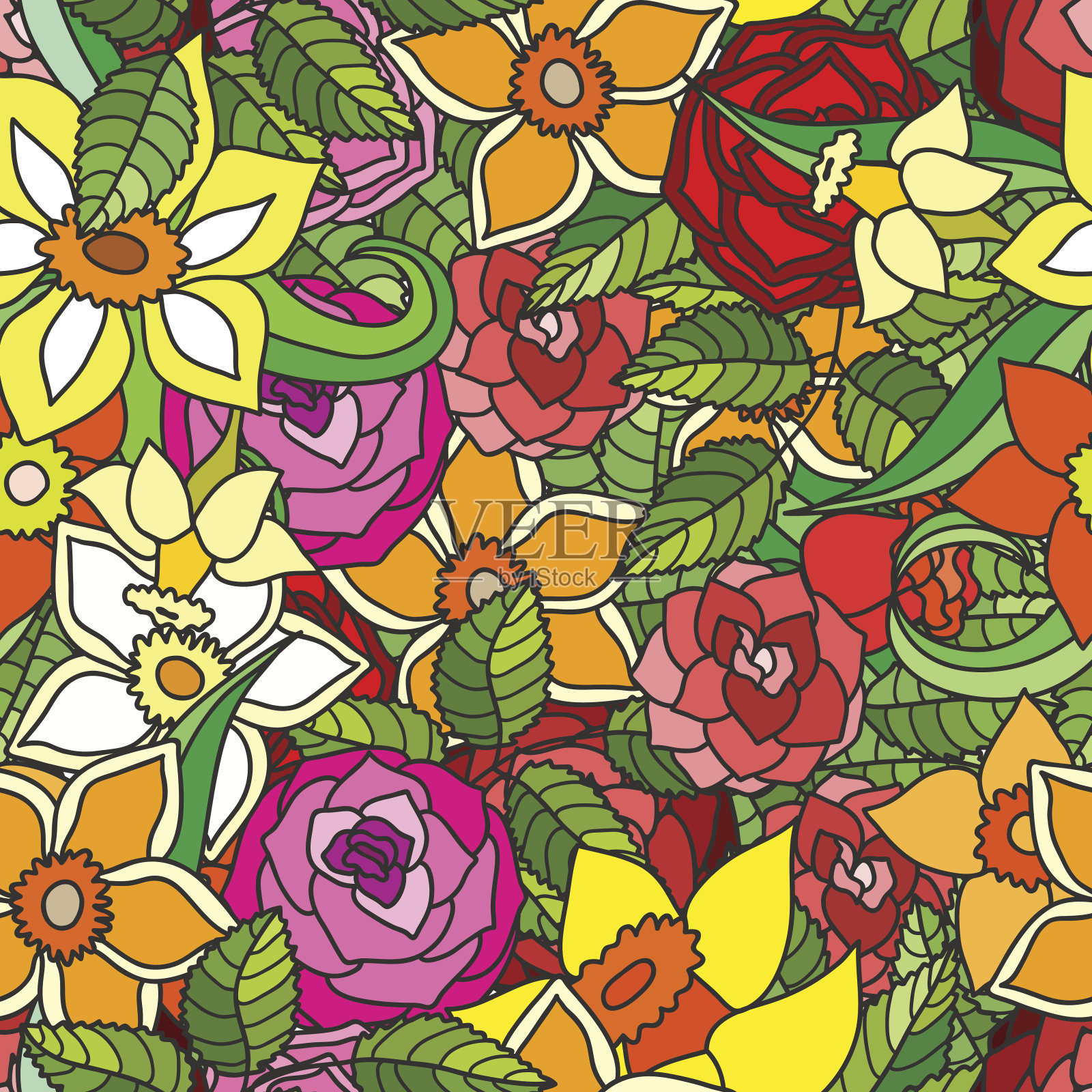 无缝的背景。包括样本。插画图片素材