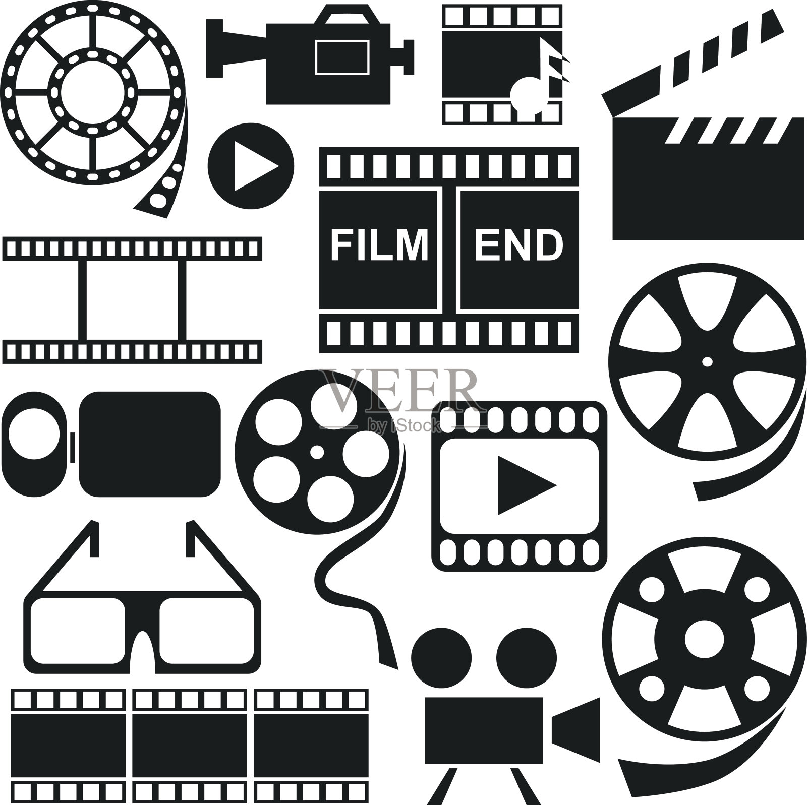 图标视频、电影插画图片素材