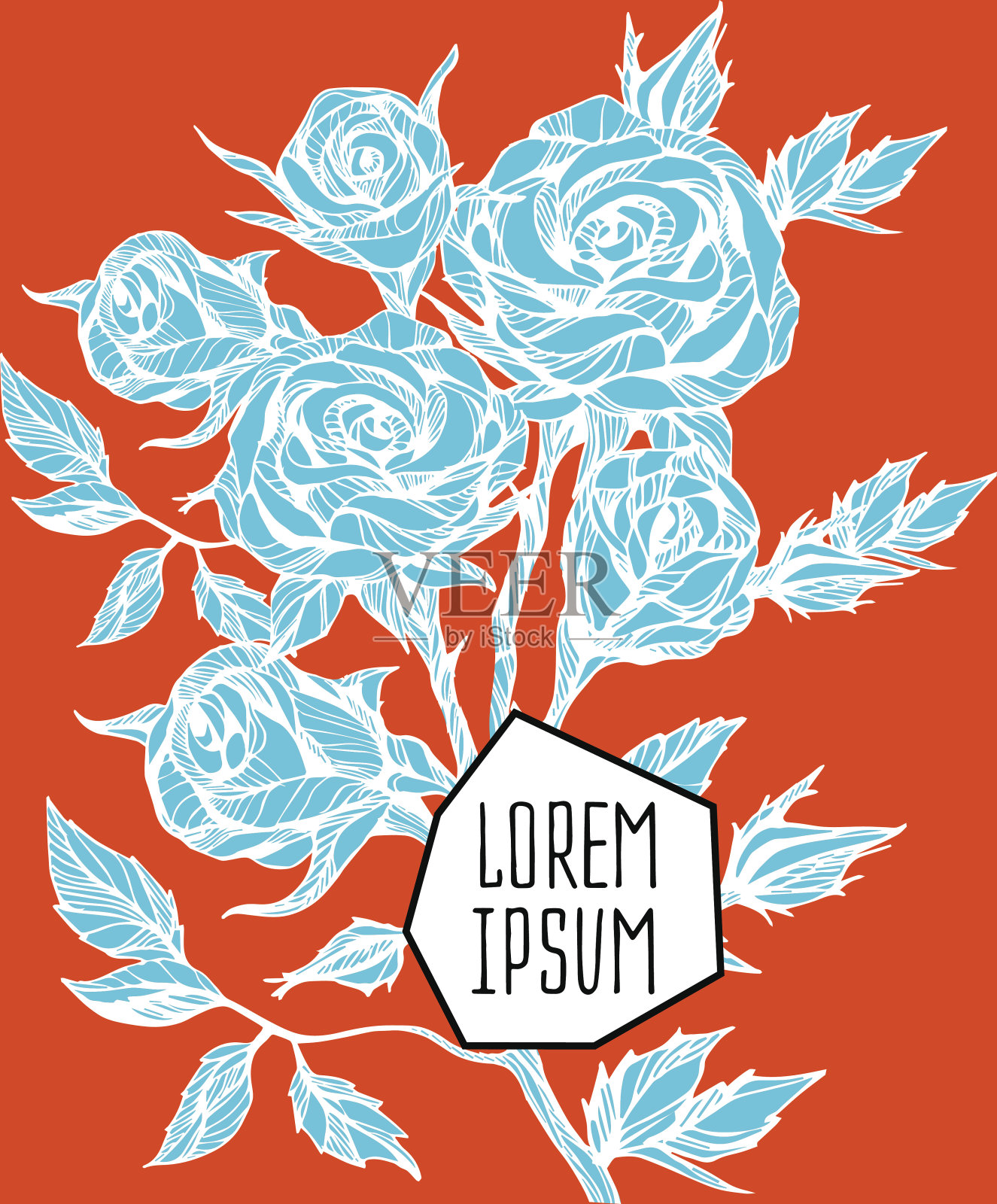 美丽的花卉背景艺术设计模板素材