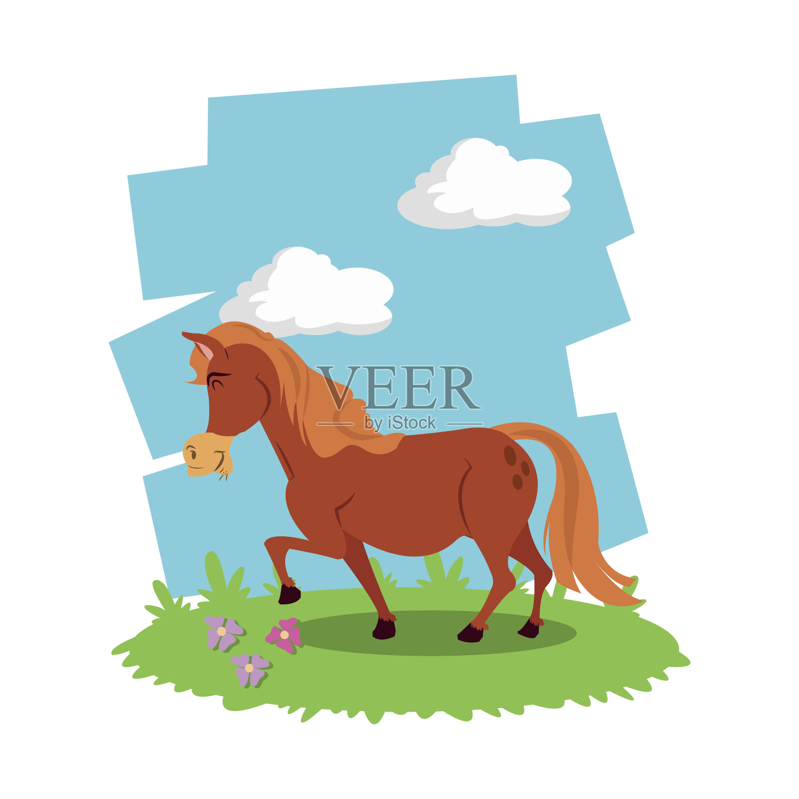 动物卡通设计，矢量插图插画图片素材