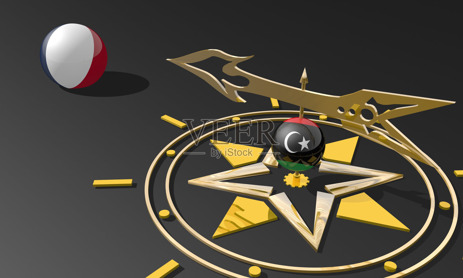 罗盘箭头指向目的地照片摄影图片