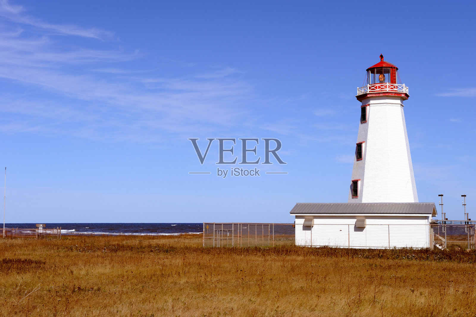 沉船点灯塔，爱德华王子岛照片摄影图片