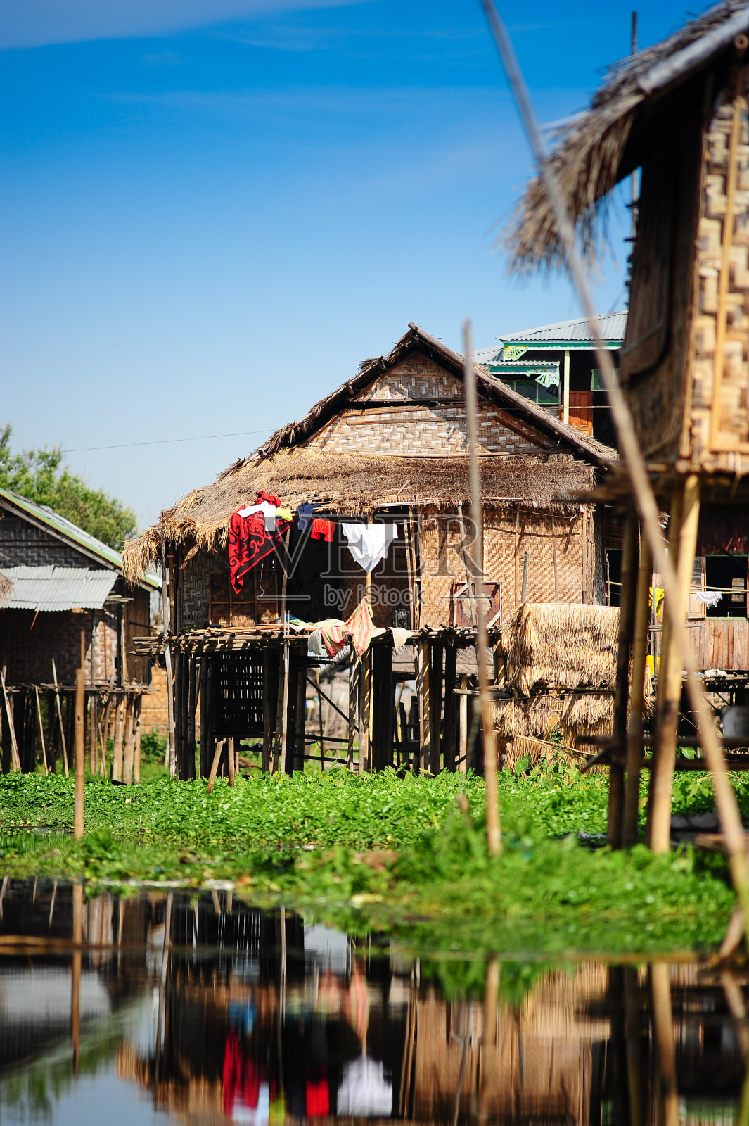 竹的房子照片摄影图片