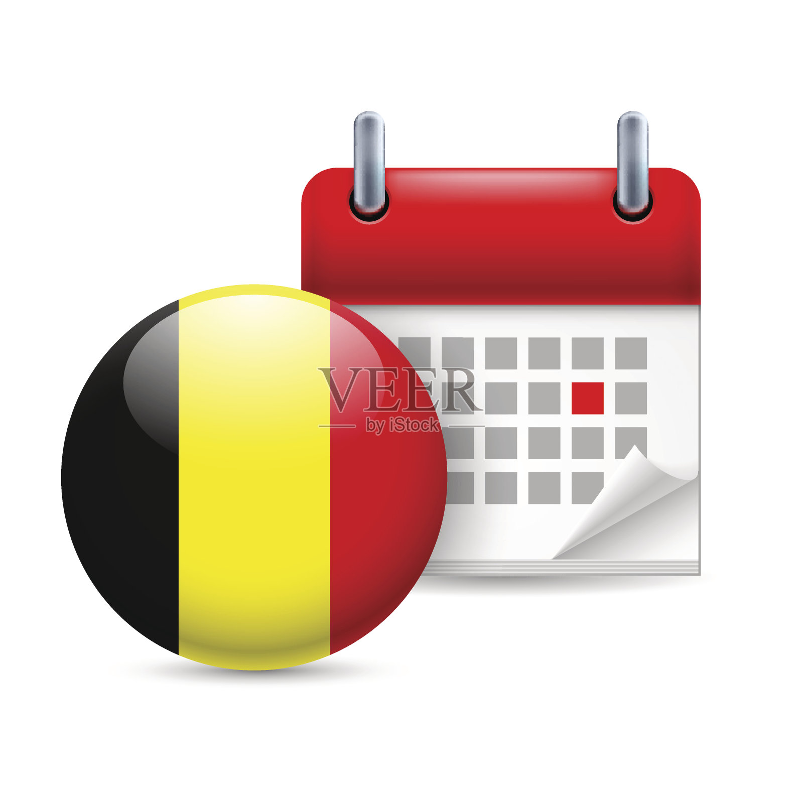 比利时国庆日的标志插画图片素材