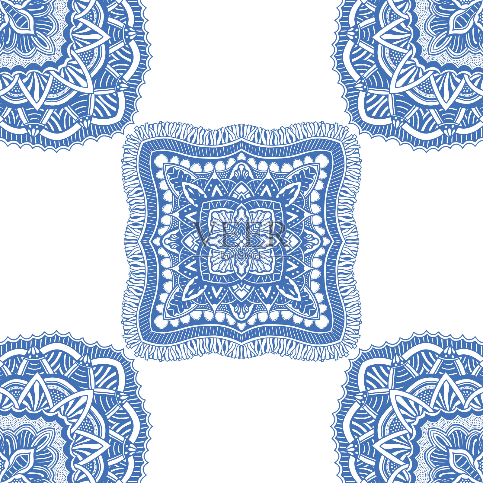 无缝的花卉图案插画图片素材