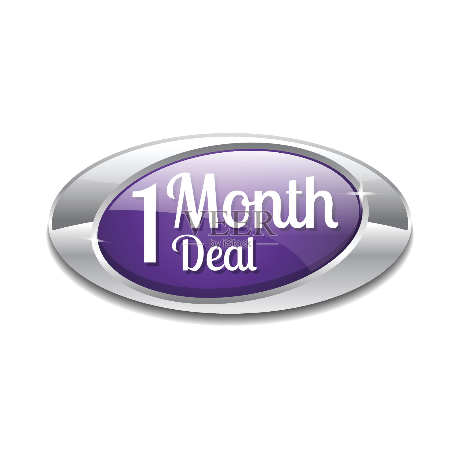 1个月交易紫色矢量图标按钮设计元素图片