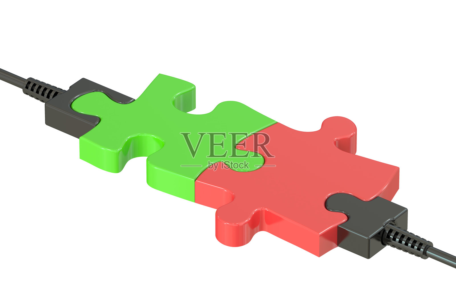 安全插头，3D渲染照片摄影图片